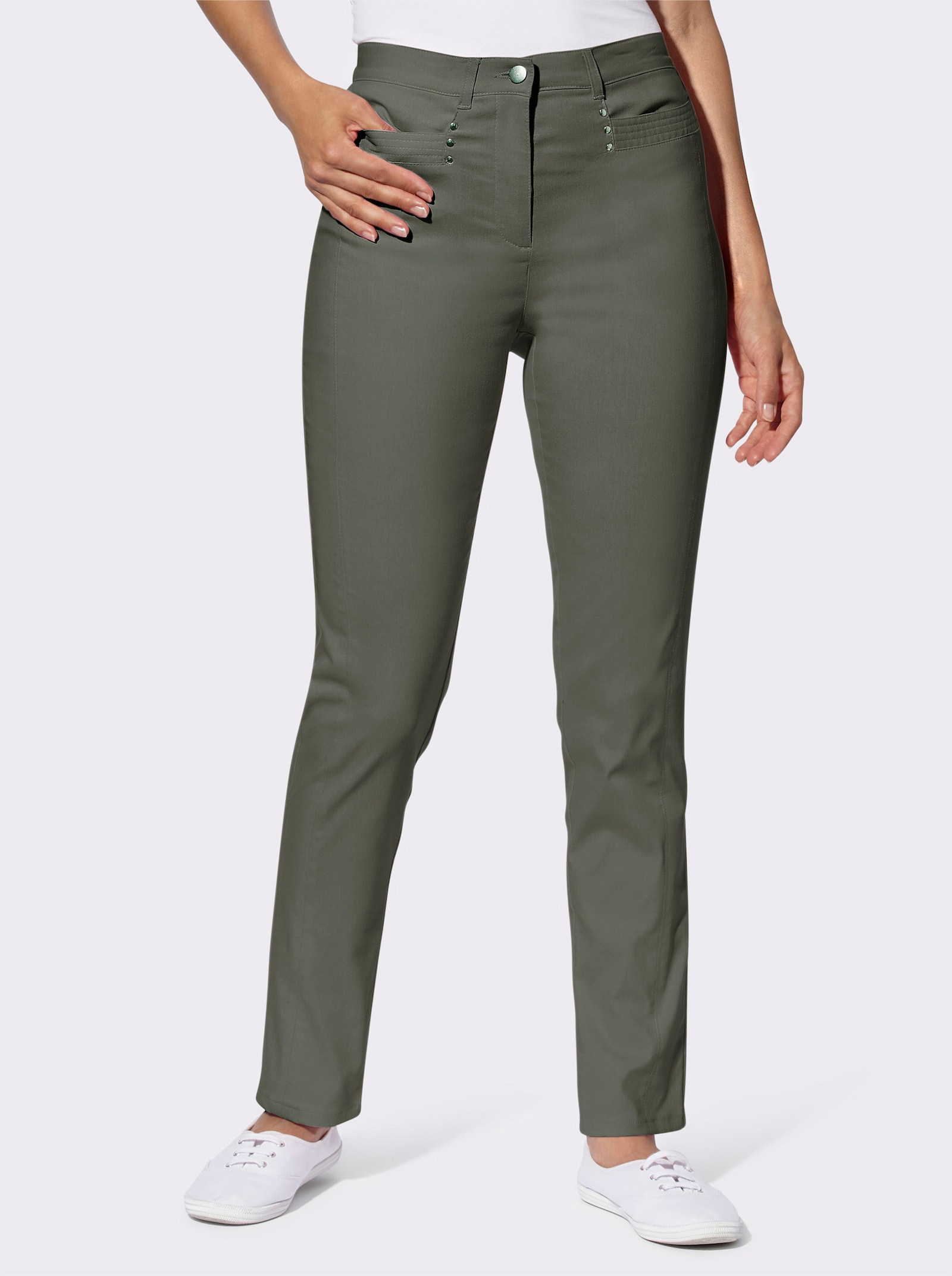 Bengalinhose mit elastischen Einsätzen - khaki