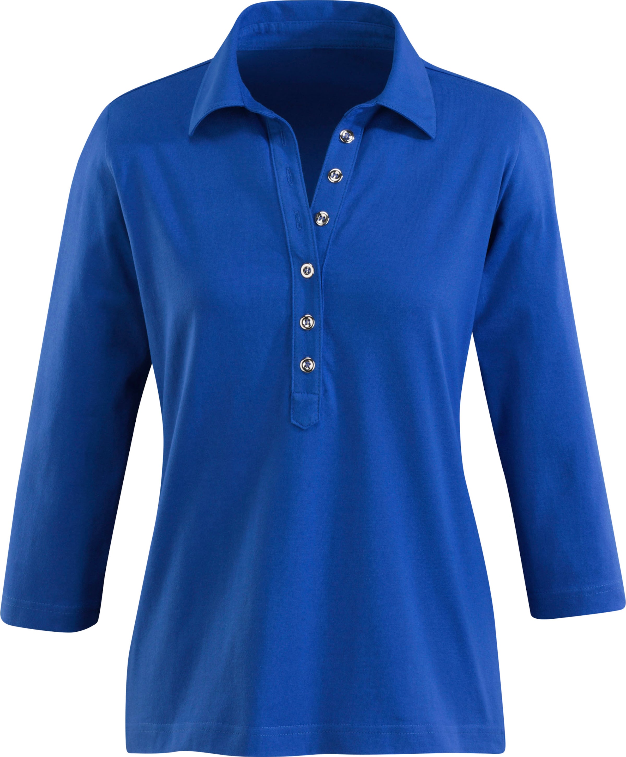 Sheego Damen Royalblau Poloshirt - Bild 3