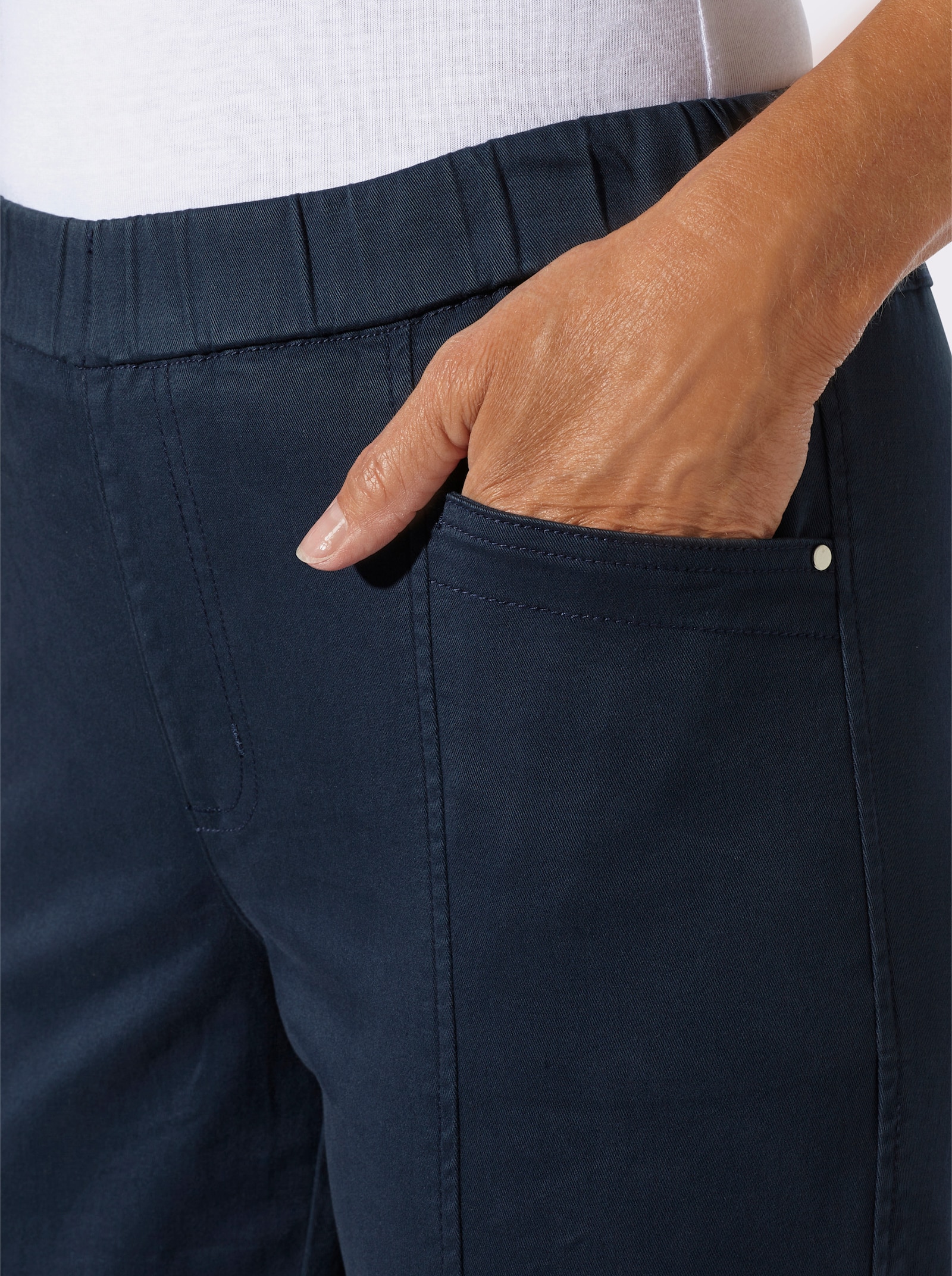 Schlupfjeans mit Stretch-Anteil - dunkelblau