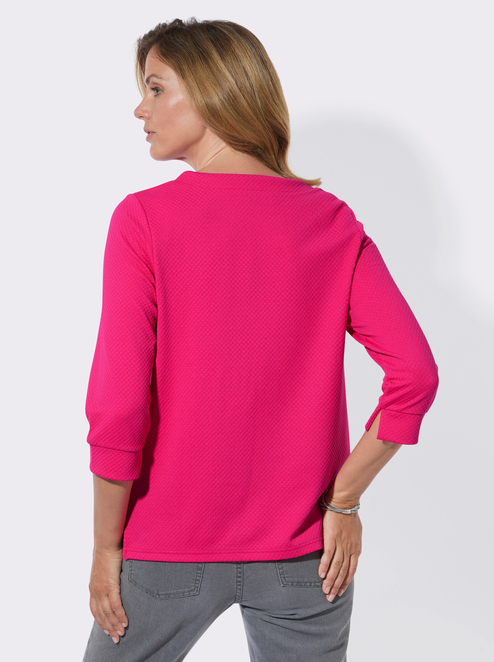 3/4-Arm-Shirt in pflegeleichter Qualität - pink