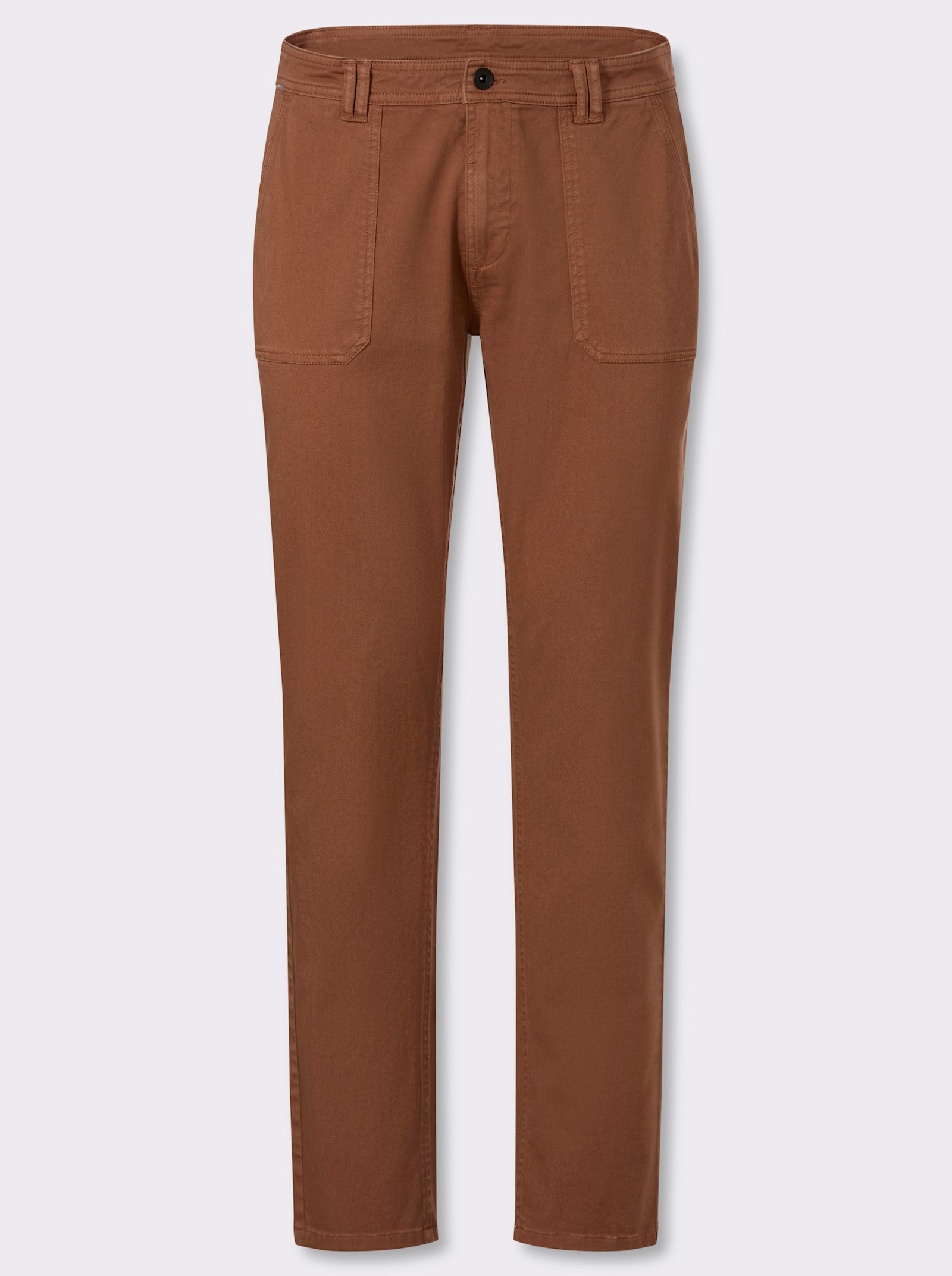 Marco Donati Hose in Twill-Qualität, enzymgewaschen - cognac