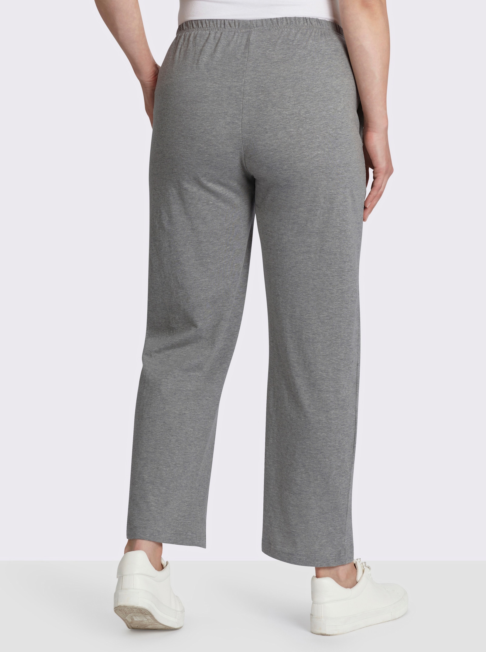 Freizeithose - grau-meliert