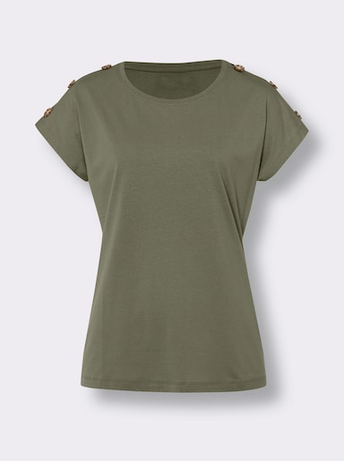 Kurzarmshirt - khaki