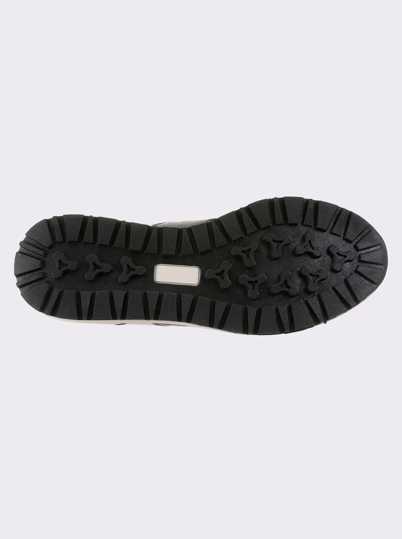 heine Sneaker mit Metallic-Akzenten - weiß-schwarz-altsilber