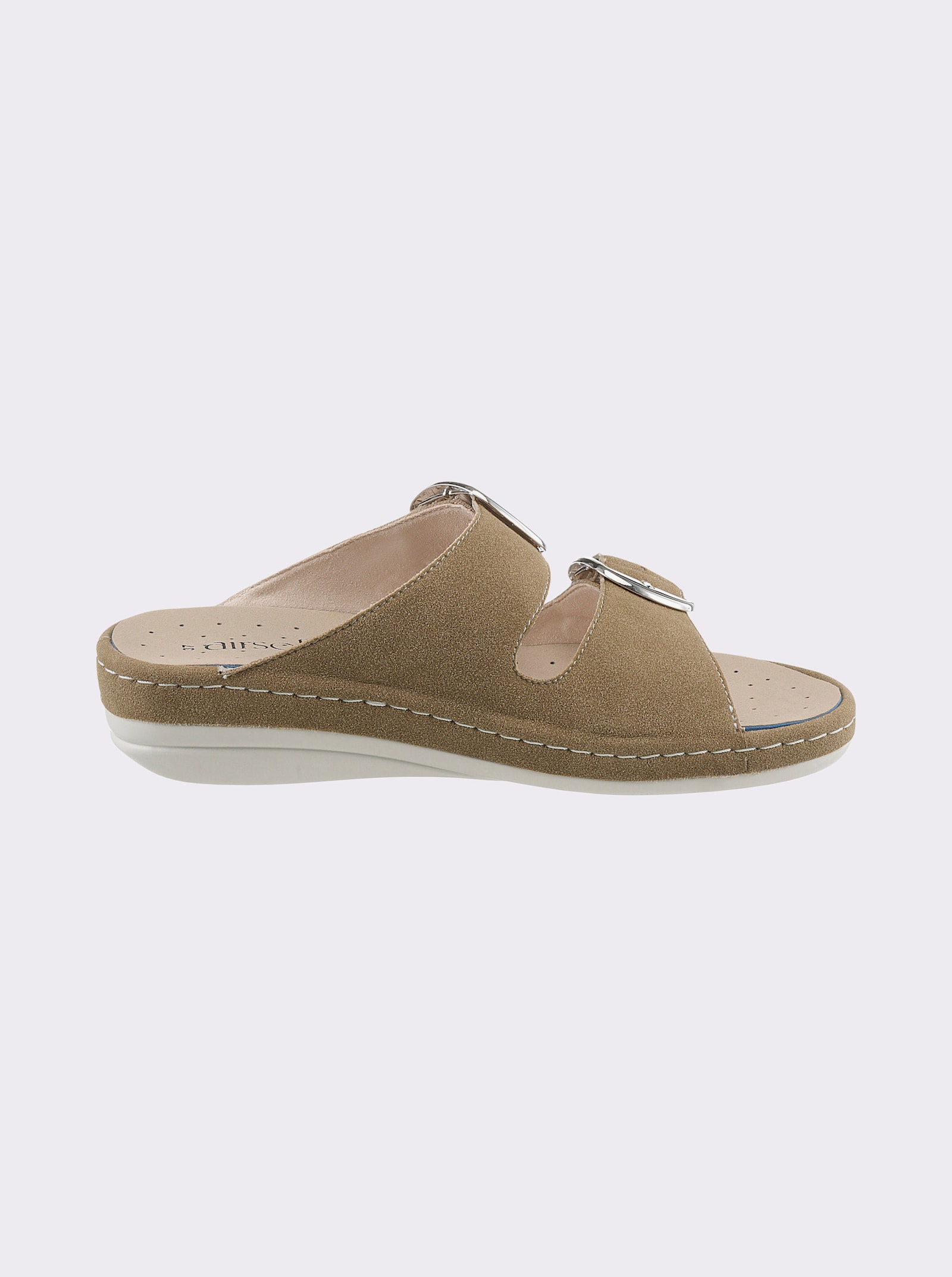 airsoft modern+ Pantolette aus Lederimitat - camel