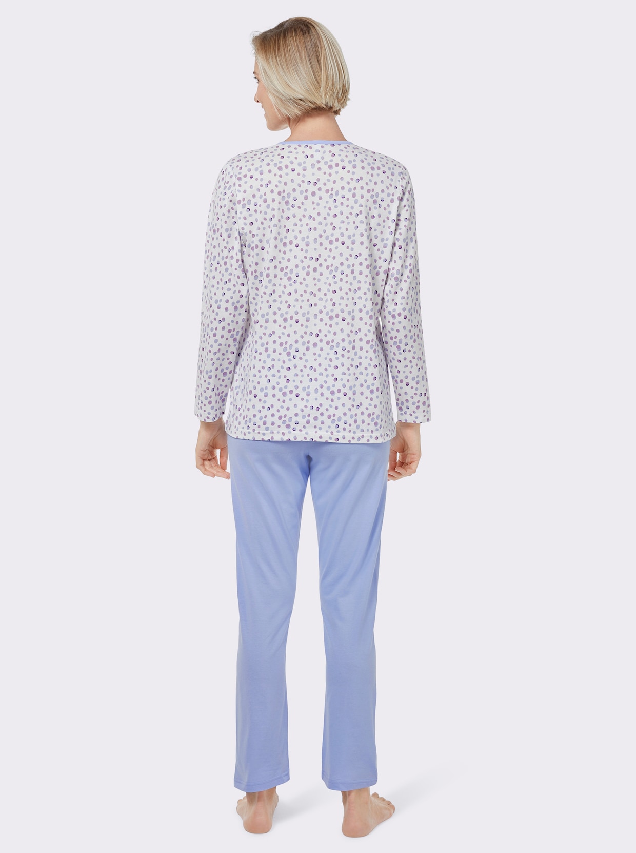 Ascafa Pyjamas - lila, tryckt