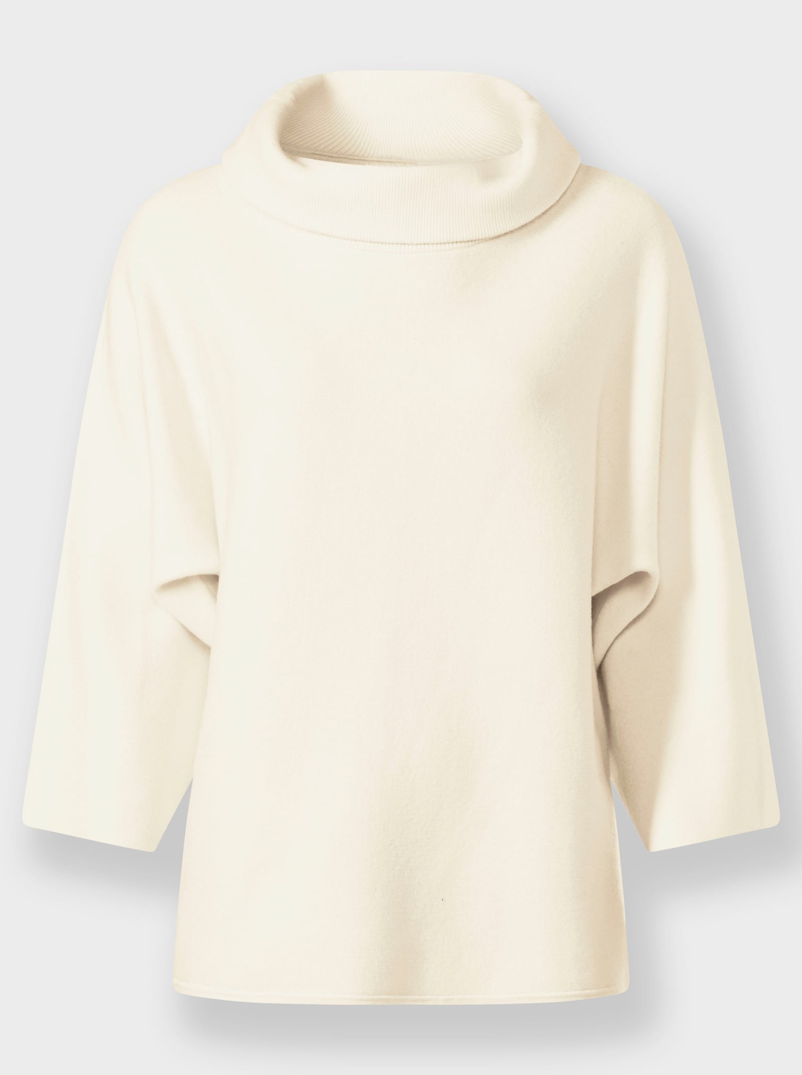 heine Pull à manches 3/4 et grand col roulé - écru