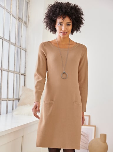 heine Strickkleid - camel