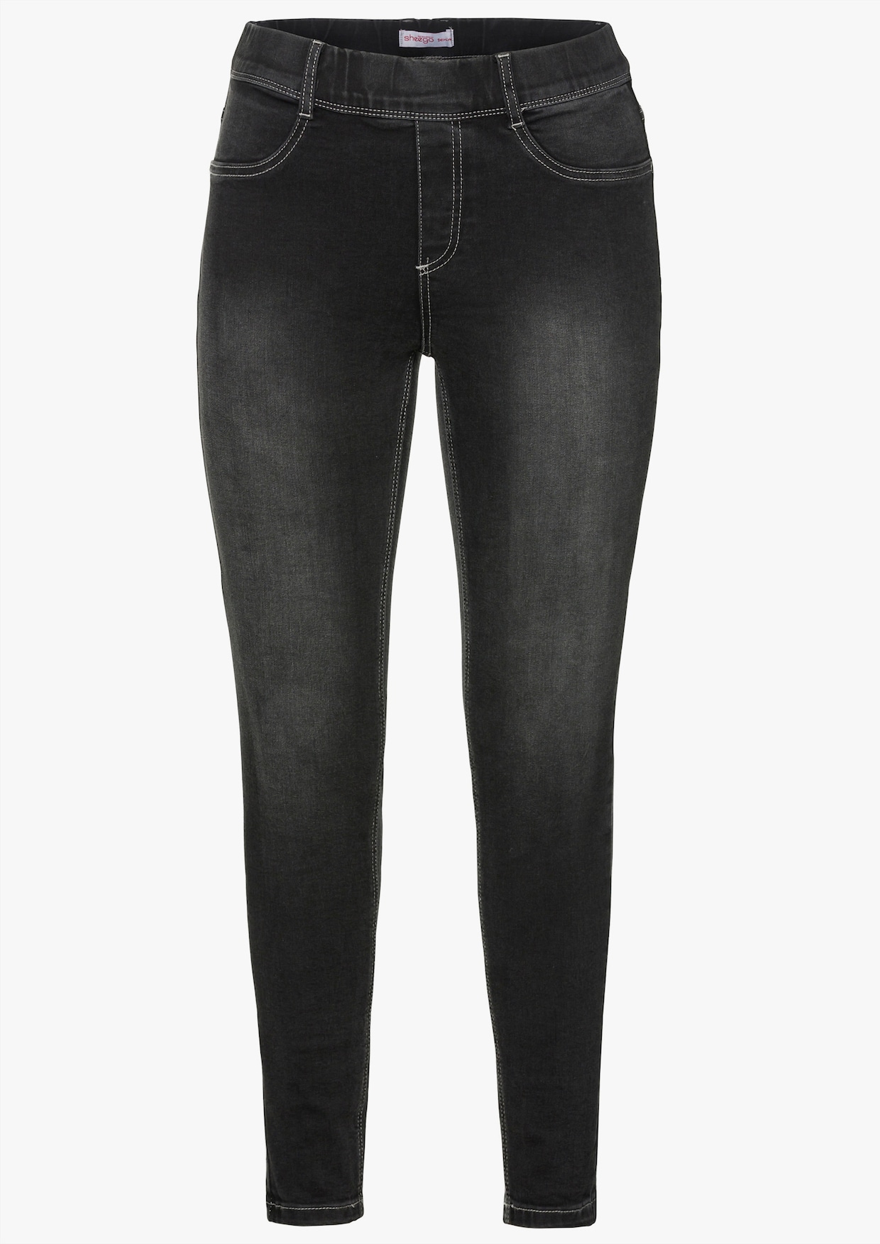 sheego Jeggings - black denim