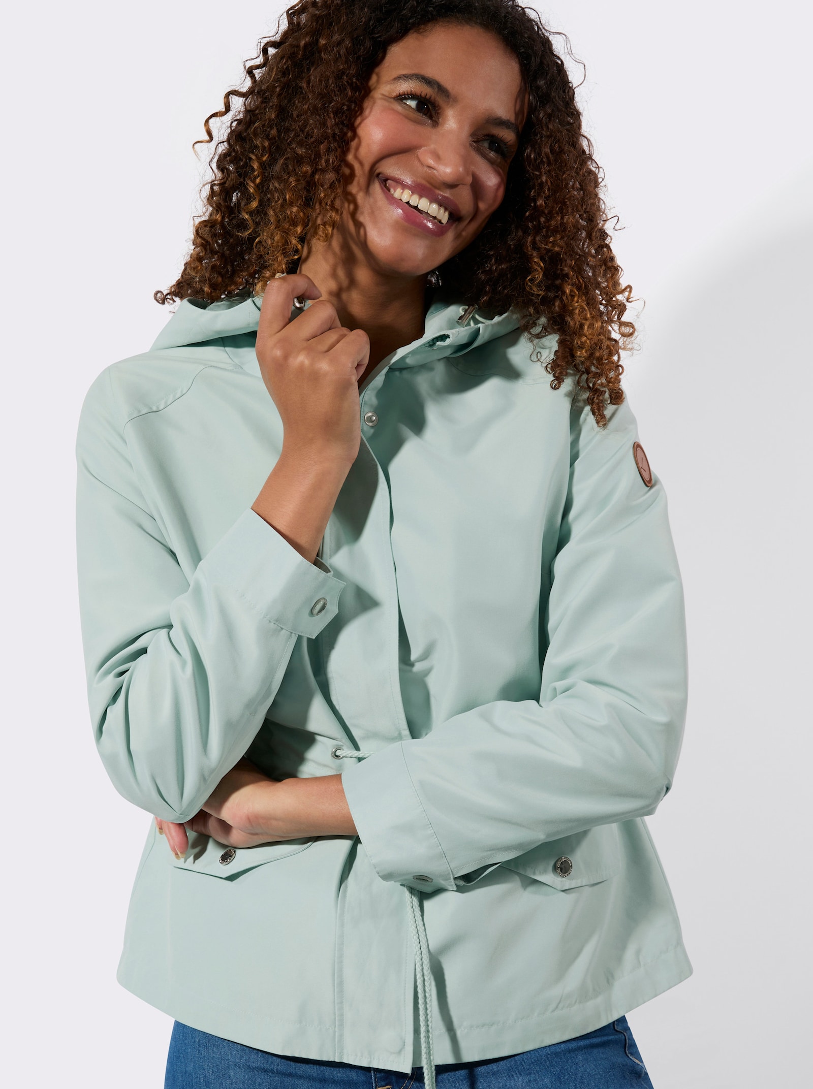 Jacke mit Gehschlitz hinten - kalkmint