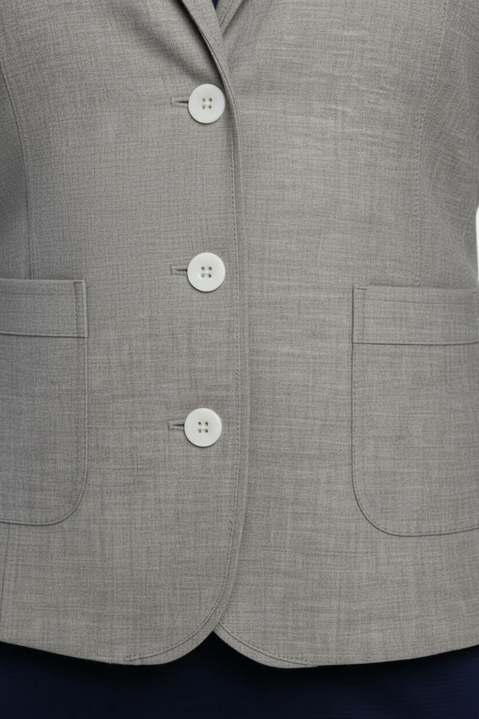 Jackenblazer mit Schulterpolstern - taupe