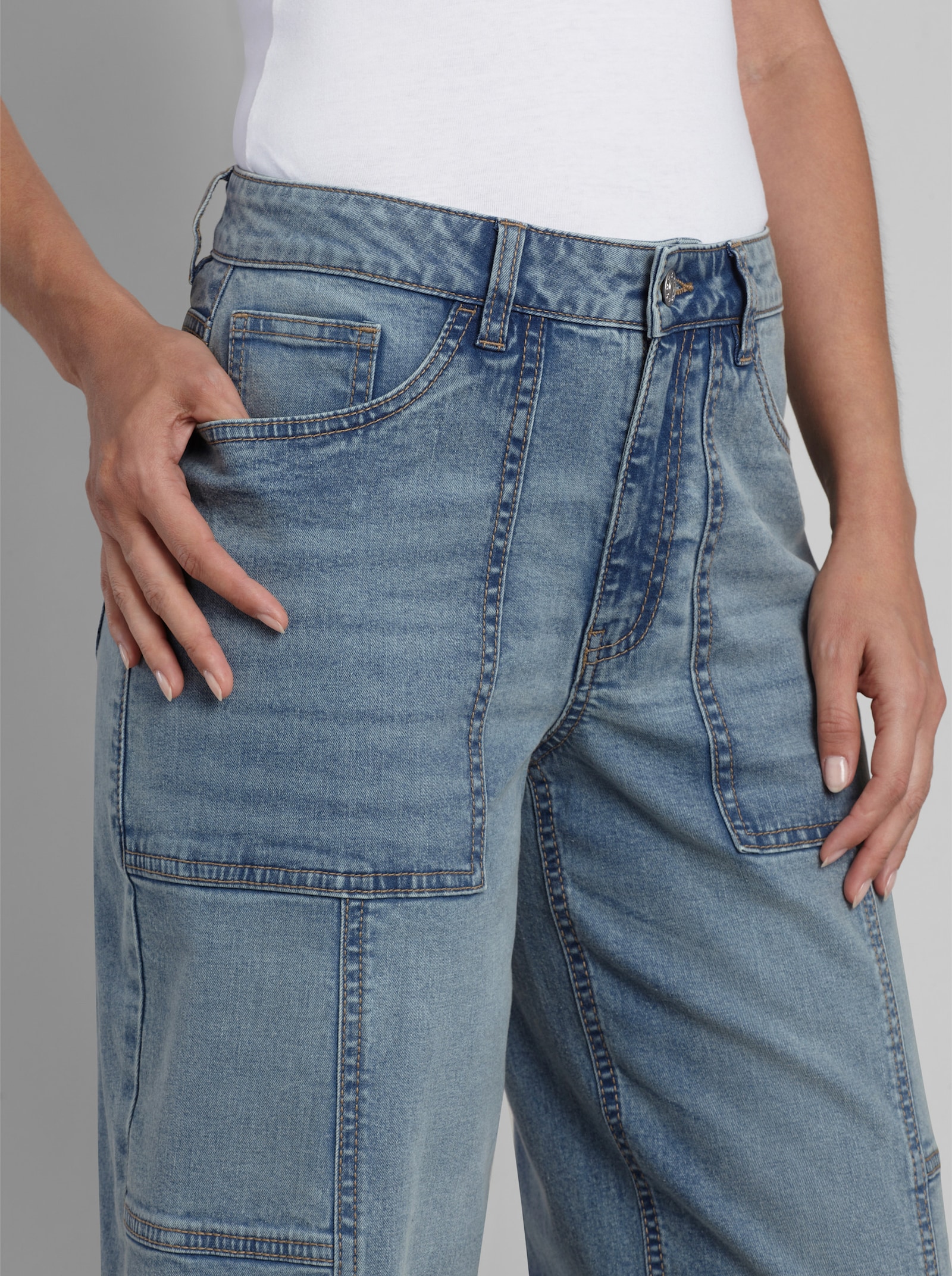 heine Jeans in Barrel-Form - blue-bleached