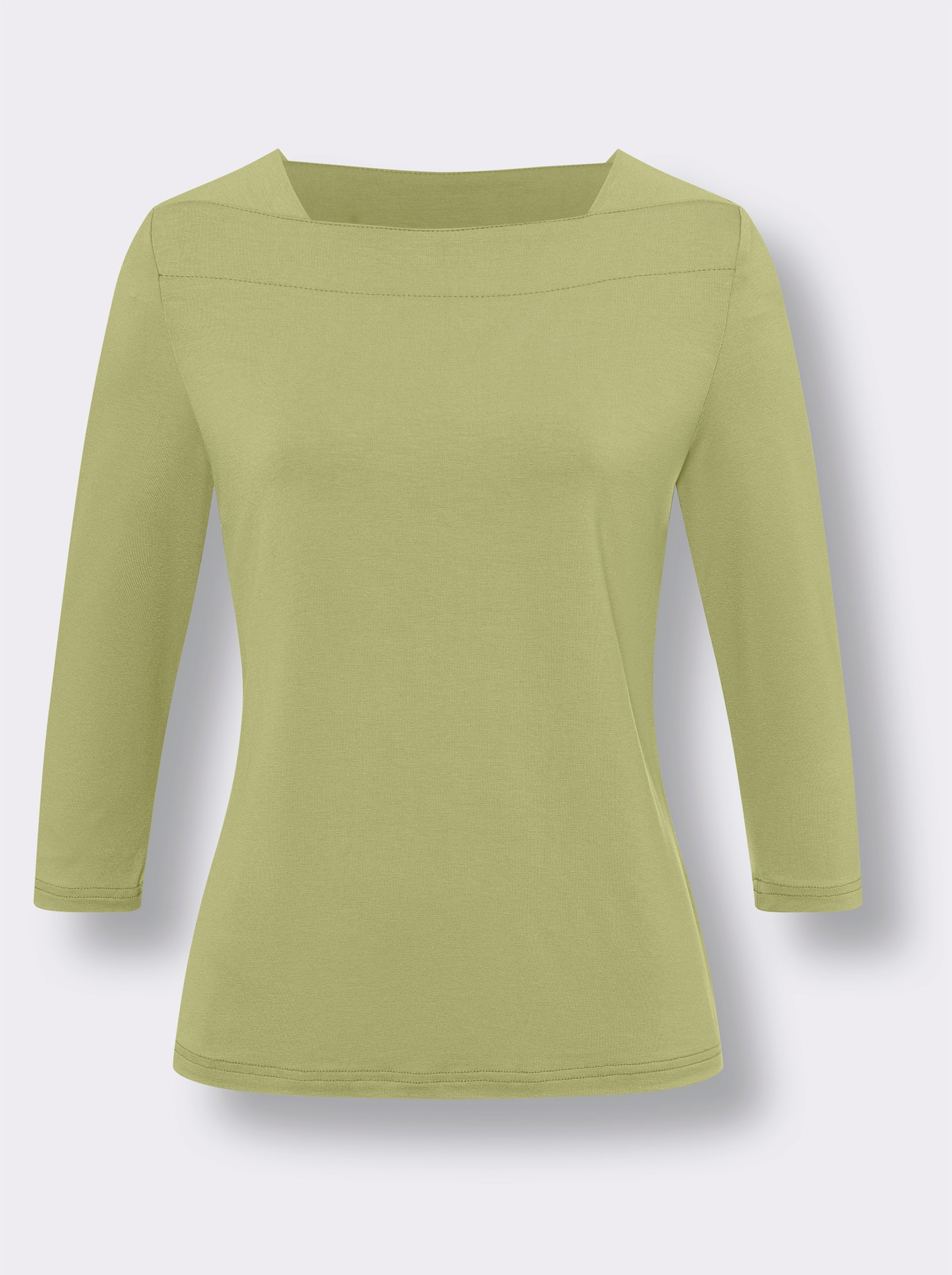 heine Shirt met 3/4-mouwen en boothals - lindegroen