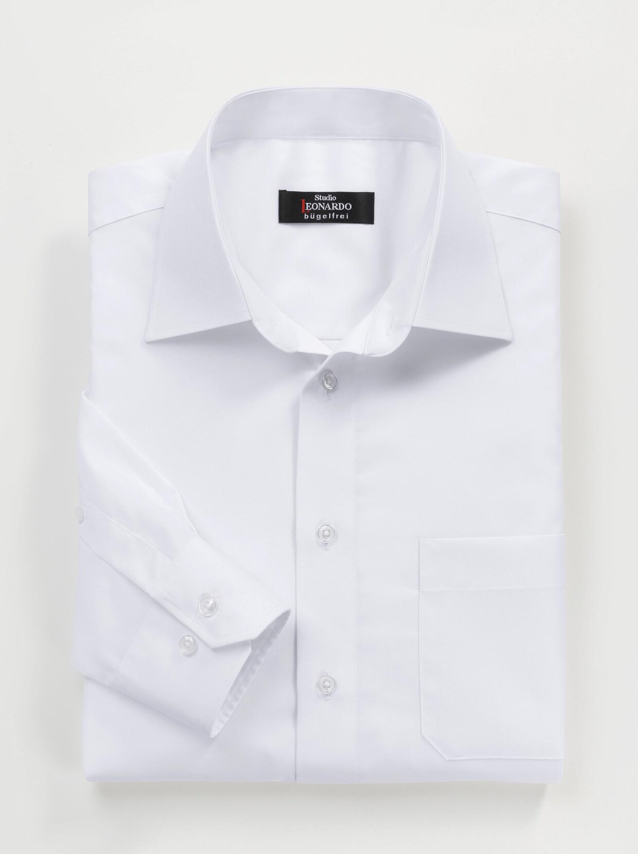 Langarm-Hemd - weiß