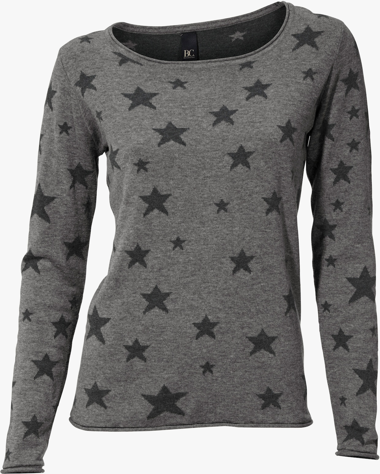 heine Rundhals-Pullover - grau