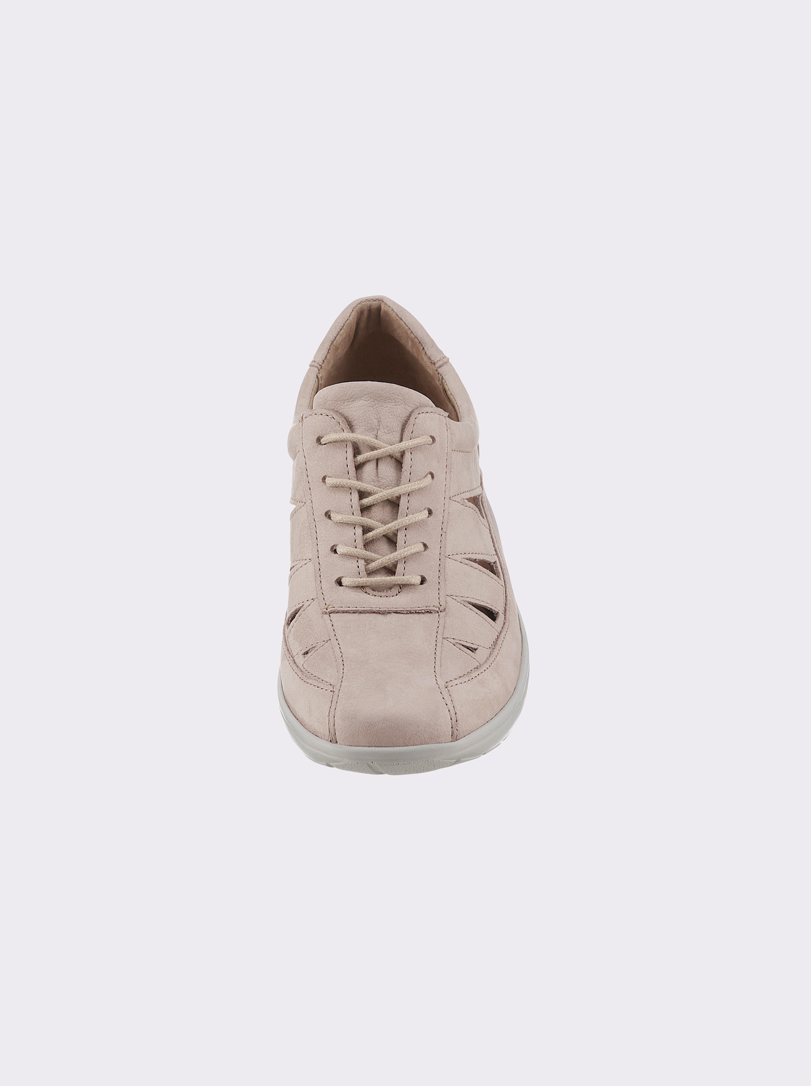 airsoft comfort+ Schnürschuh aus Nubukleder - beige