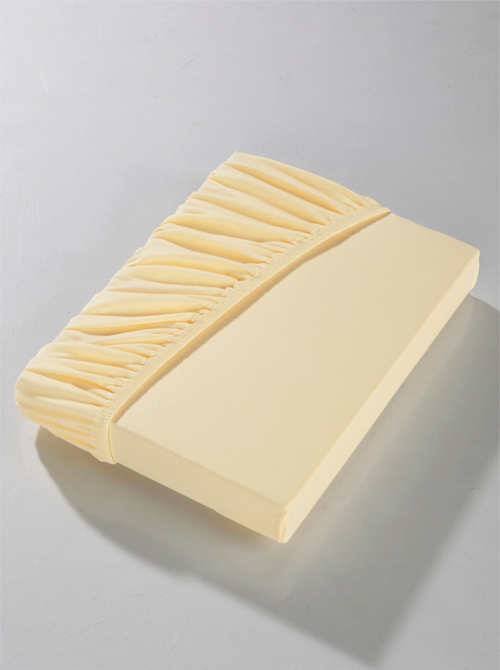 wäschepur Spannbetttuch - vanillegelb