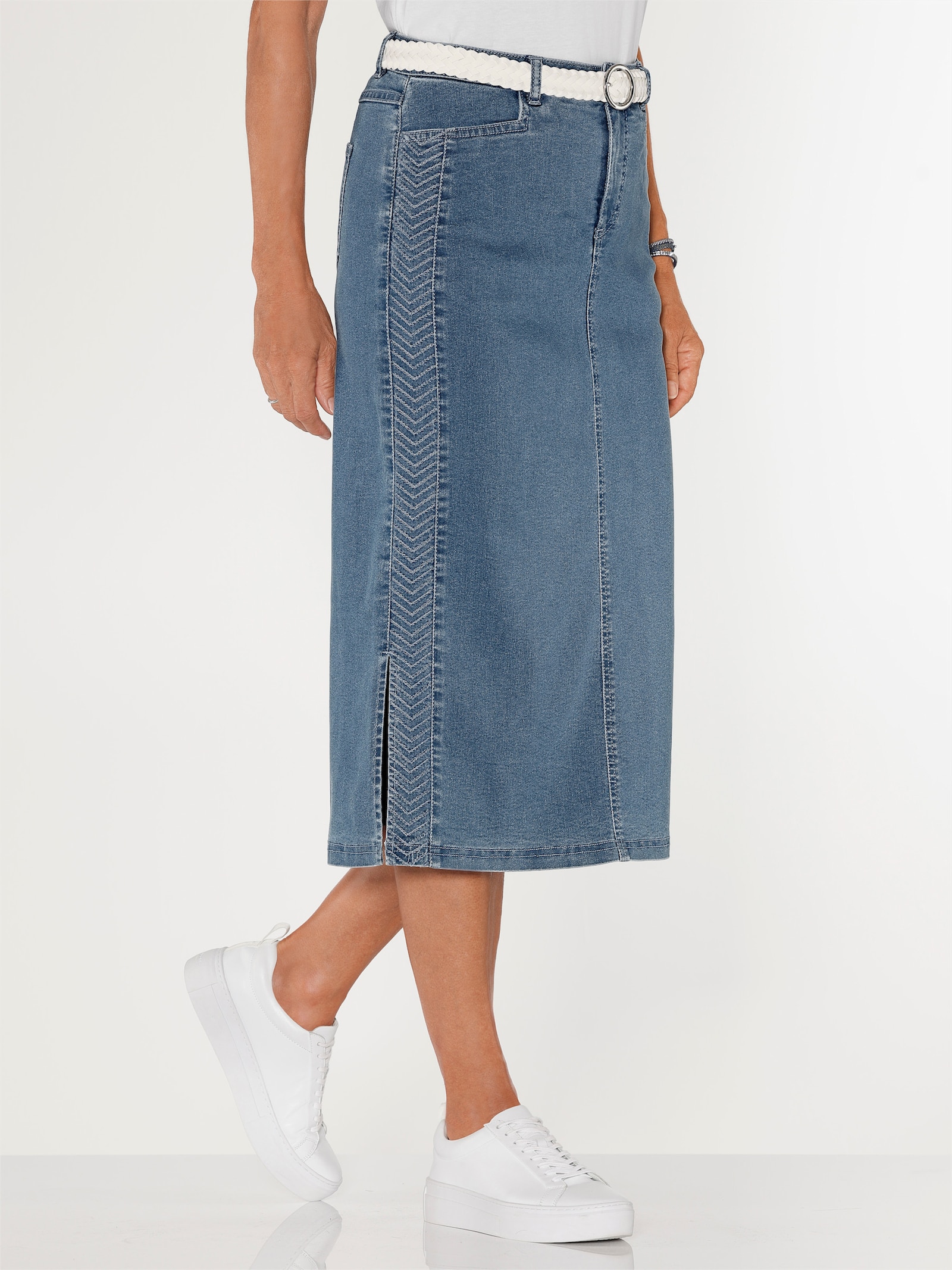 Jeansrock - blue-bleached