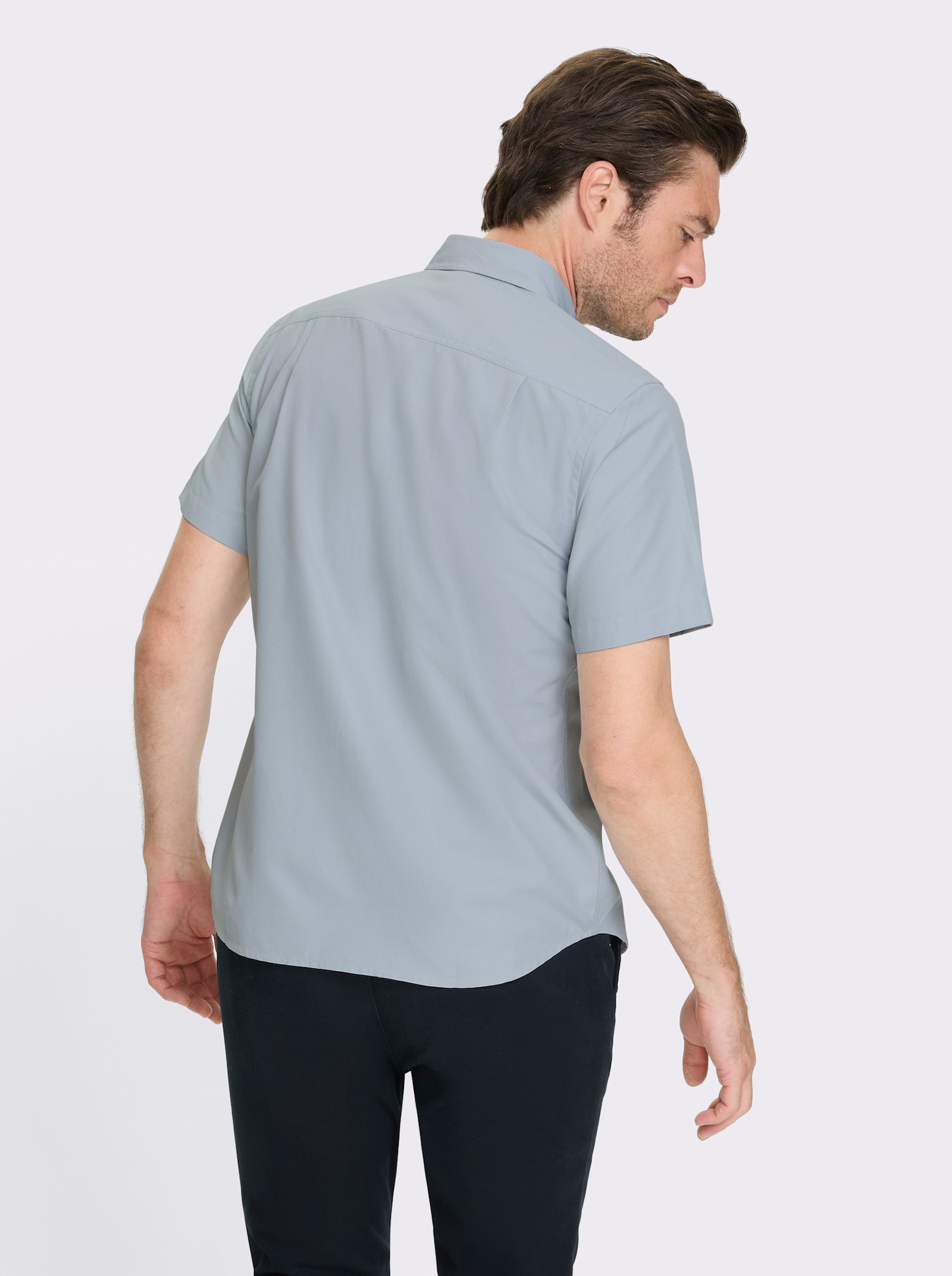 Marco Donati Kurzarmhemd mit Button-down-Kragen - hellblau