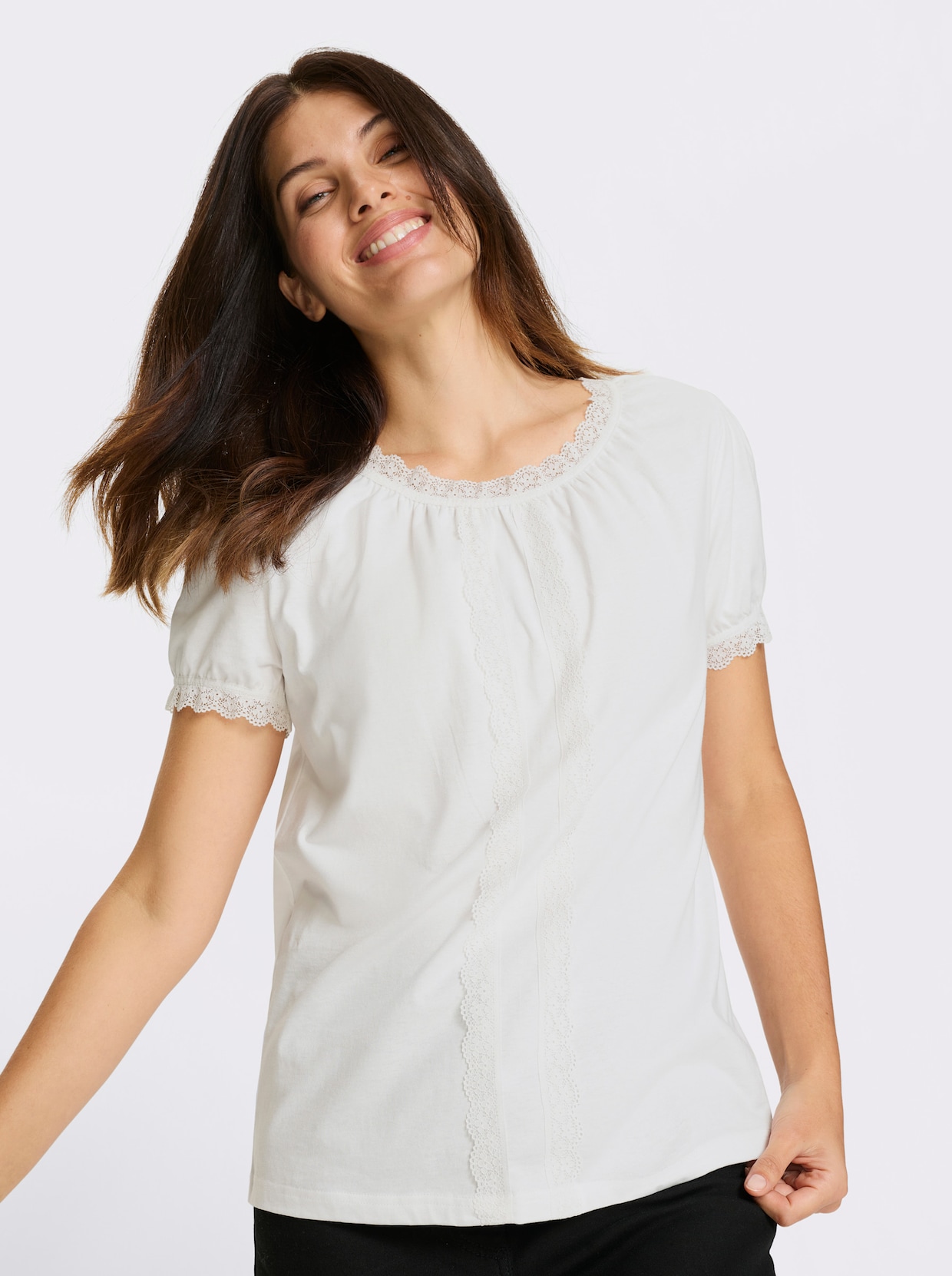 Trachtenshirt - weiß