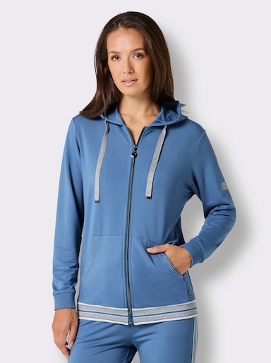 CREATION L PREMIUM Modal-Viskose-Jacke - mittelblau