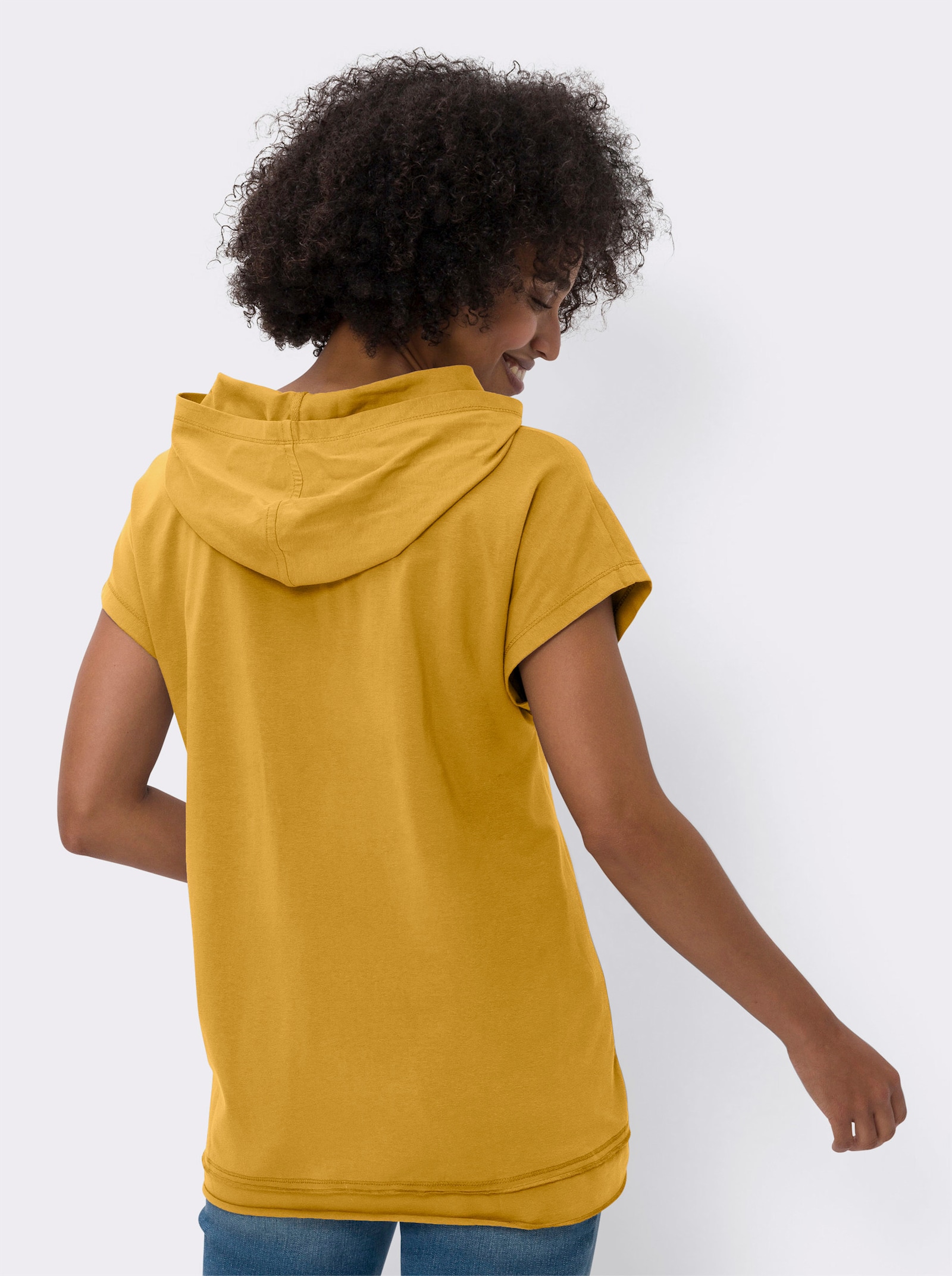 heine Kapuzenshirt länger geschnitten - ocker