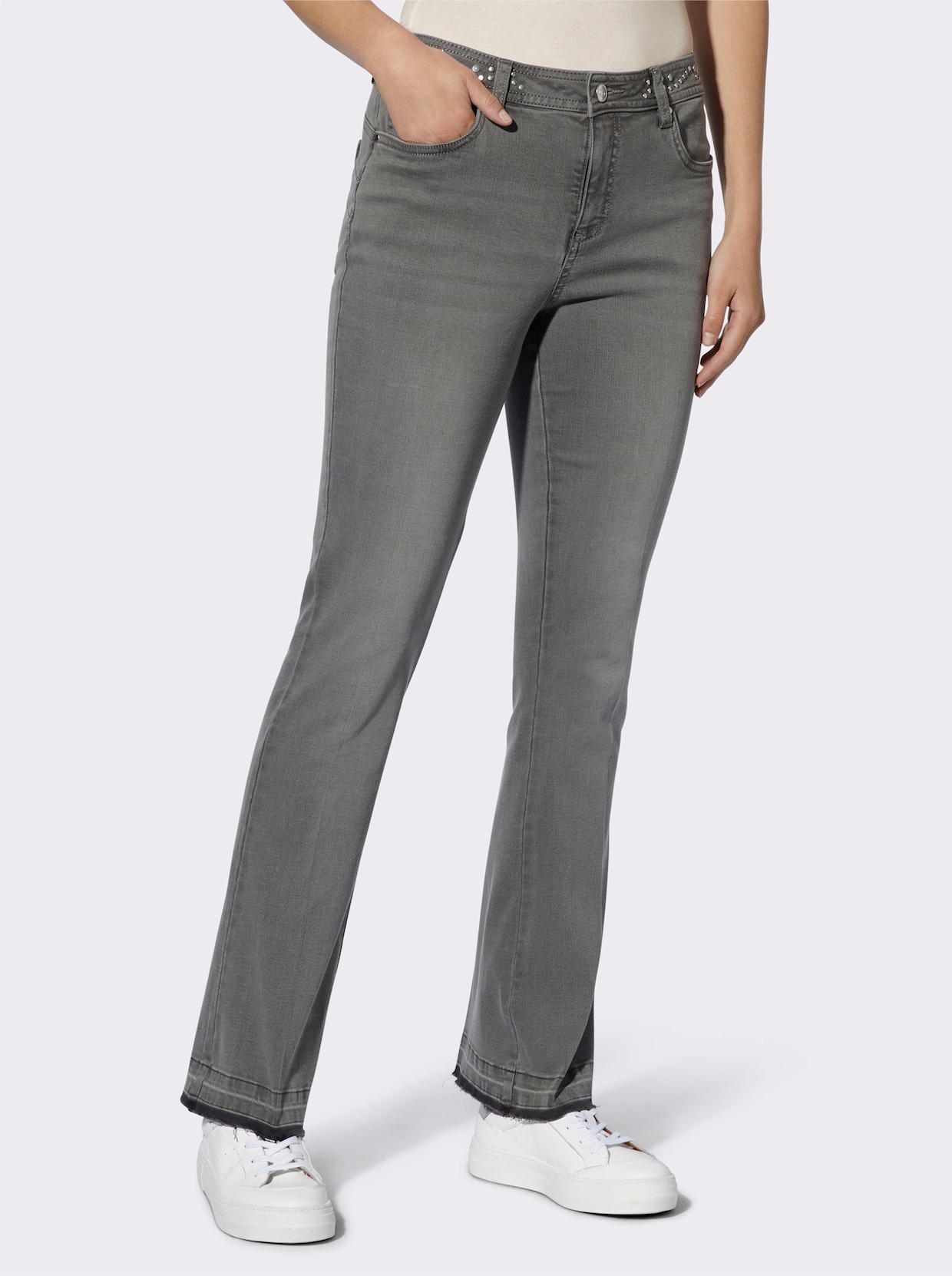 heine Push-up-Jeans mit Nieten-Verzierung - stone-grey-denim