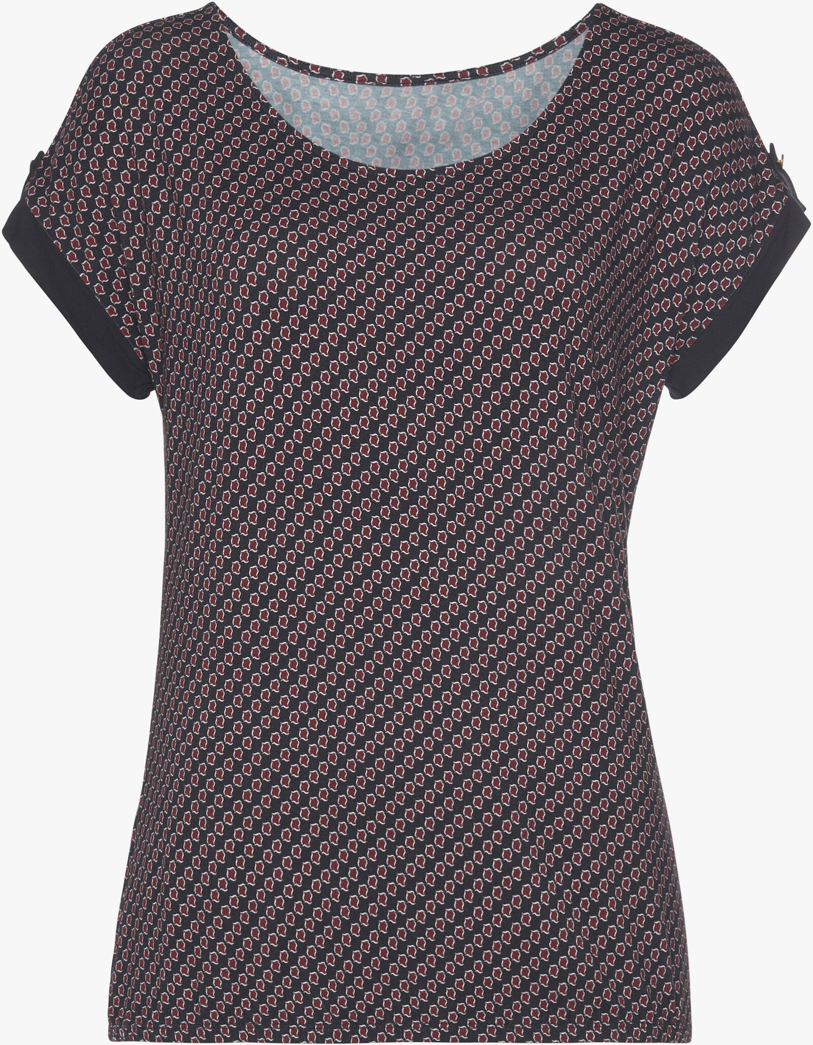 Vivance Kurzarmshirt - beere, navy