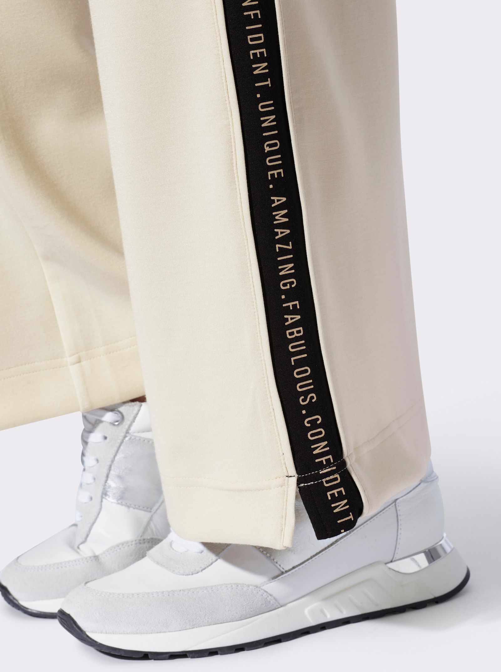 heine Jerseyhose mit Galonstreifen - champagner