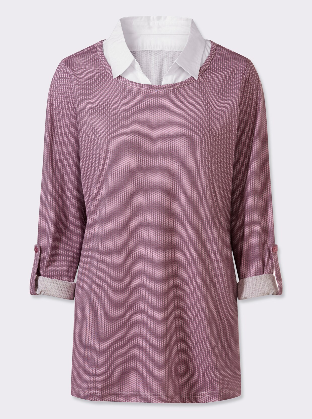 Longshirt - rosé-orchidee-bedruckt