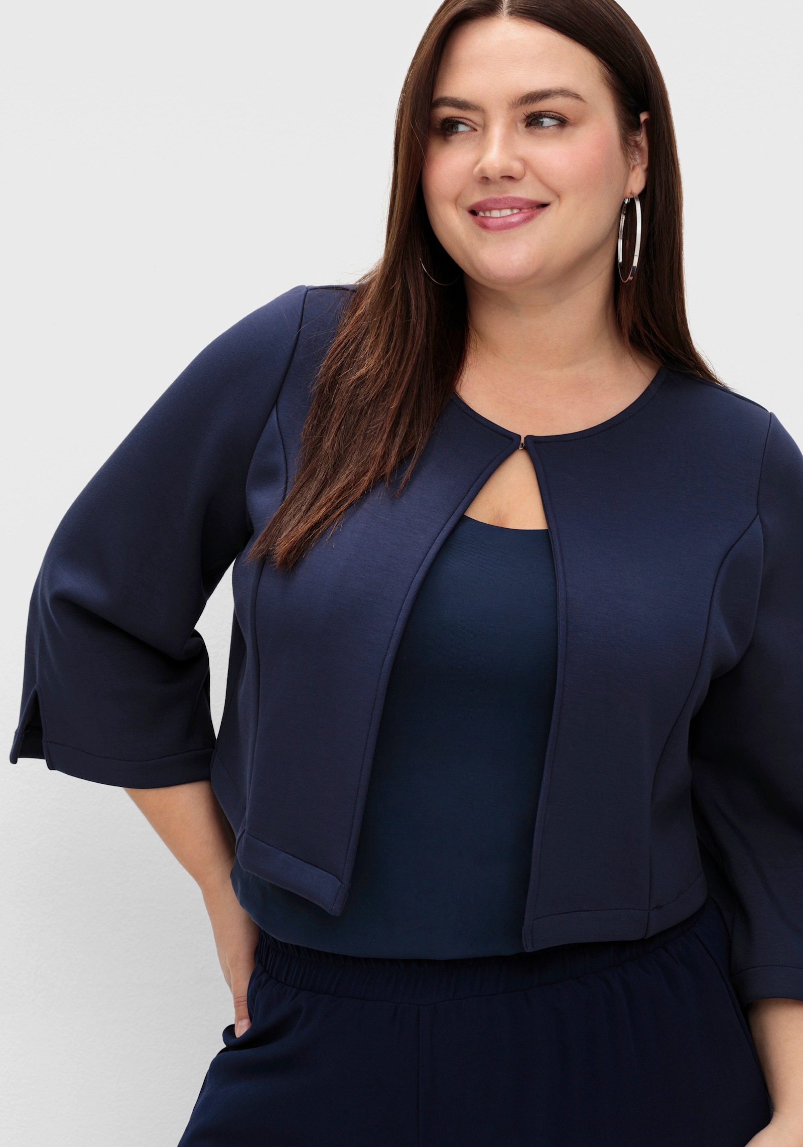 sheego Bolerojack met 3/4-mouwen - marine