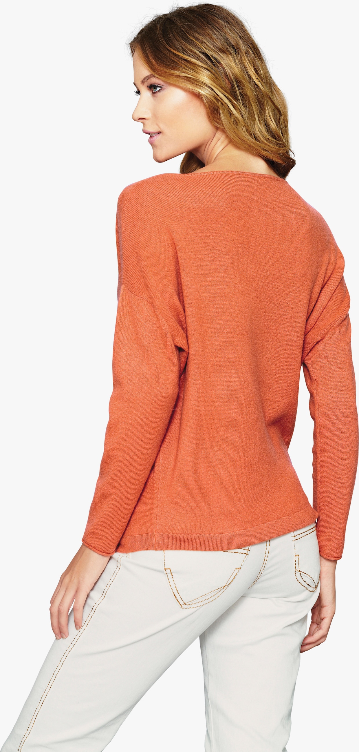 heine Pullover van kasjmier - mandarijn