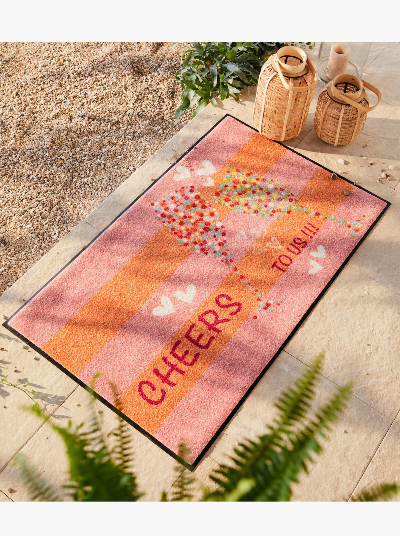 wash+dry by Kleen-Tex Fussmatte - rosé-bedruckt