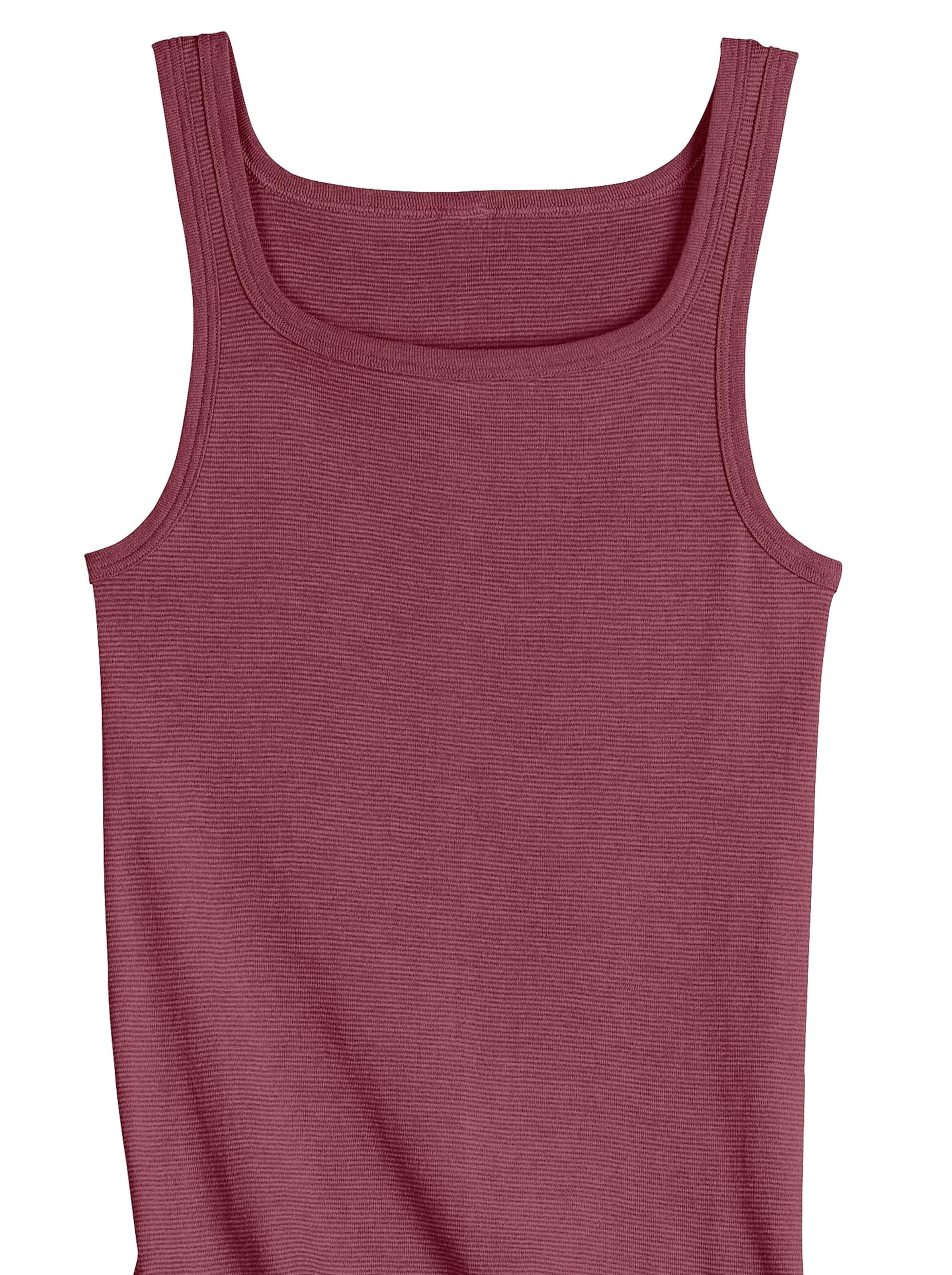 Unterhemd - bordeaux-meliert