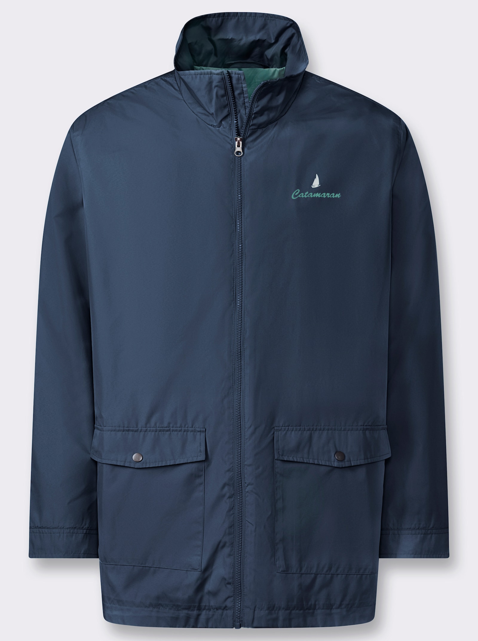 Longjacke für den Übergang - dunkelblau