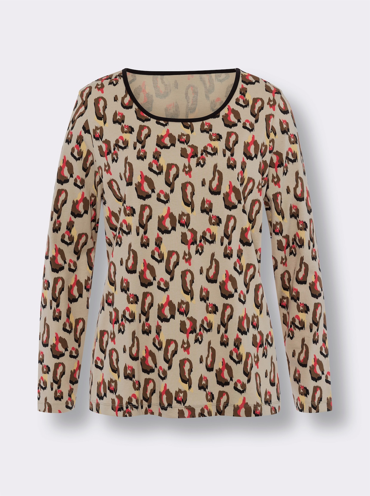 Shirt met lange mouwen - beige geprint