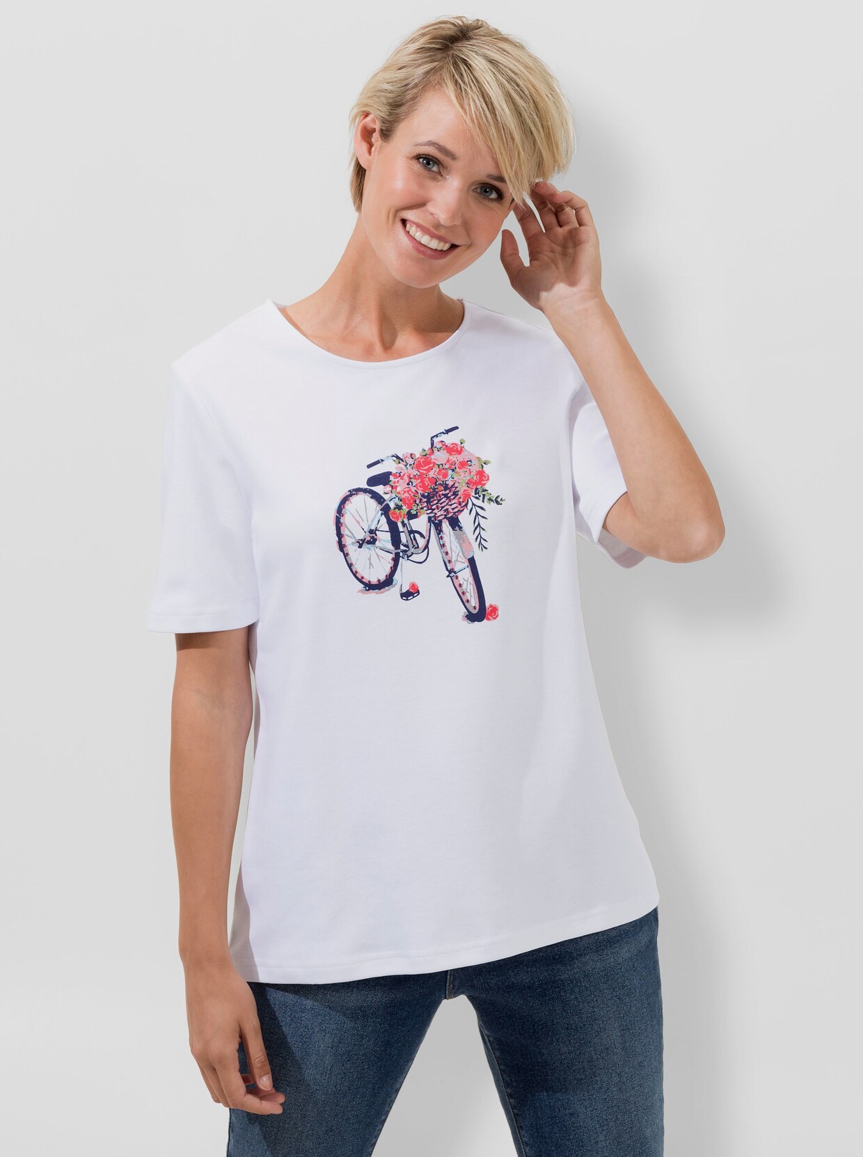 Print-Shirt - weiß