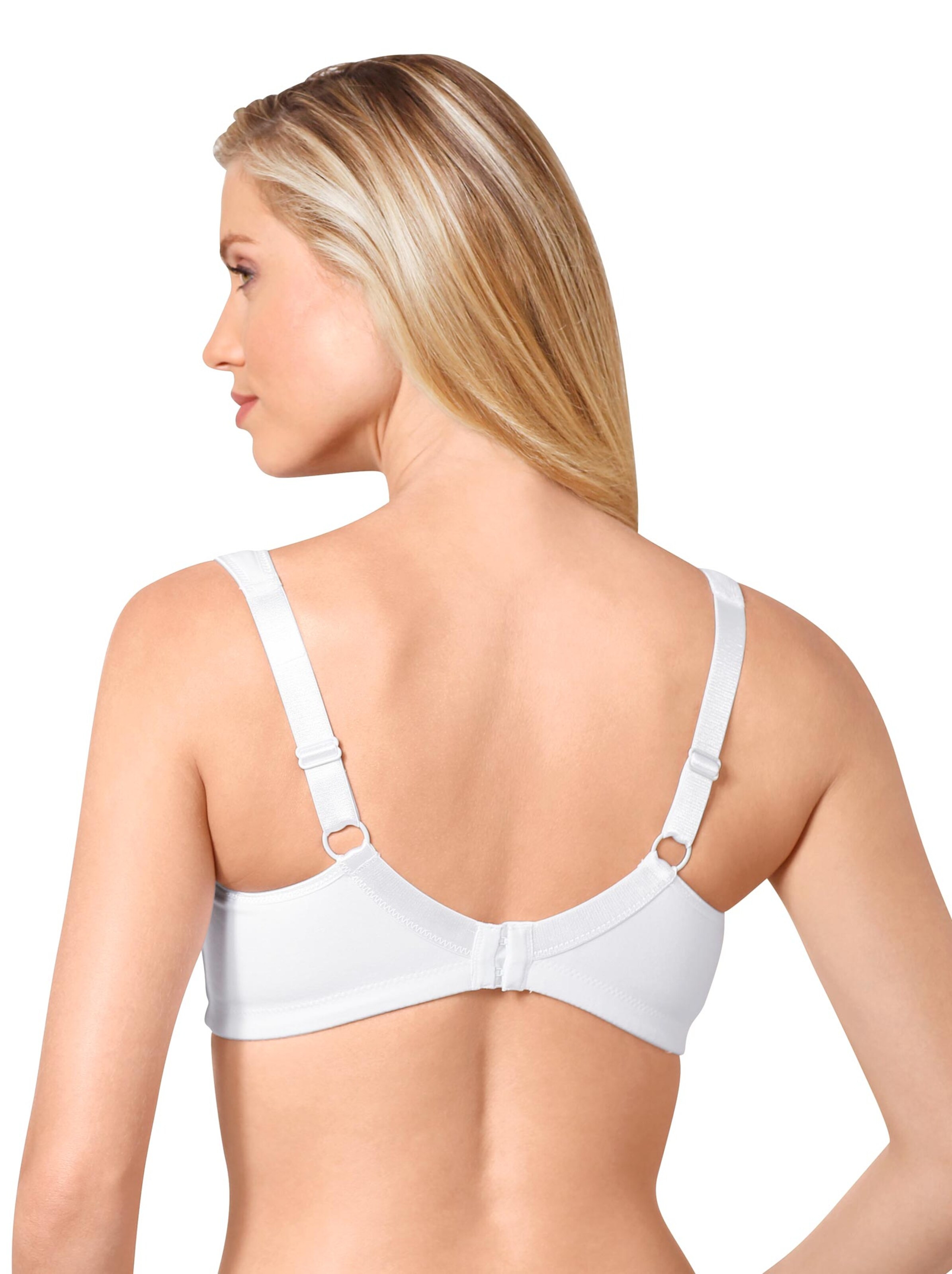 Susa Entlastungs-BH ohne Bügel - weiß + schwarz