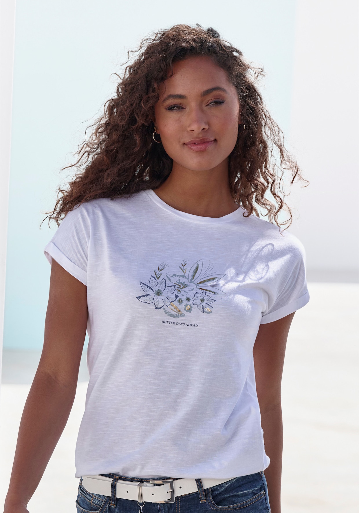 Vivance T-Shirt - weiss bedruckt