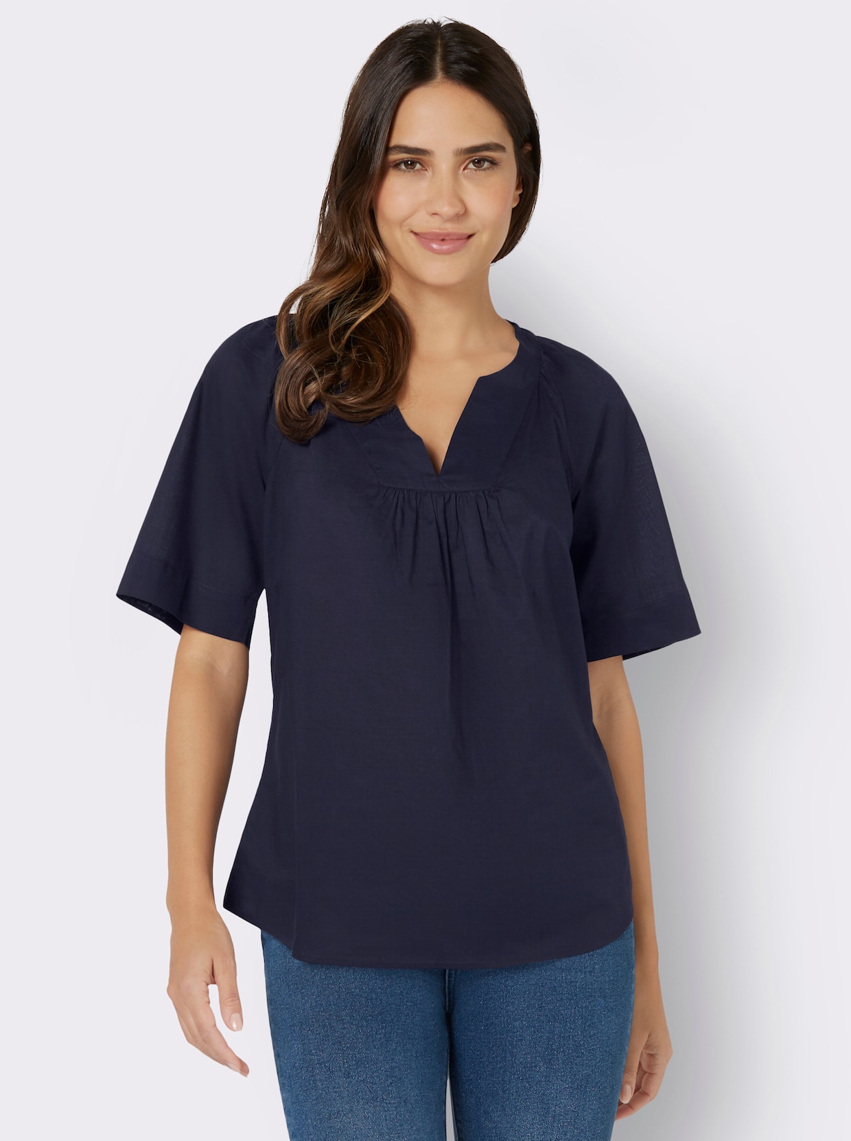 Katoenen blouse - marine