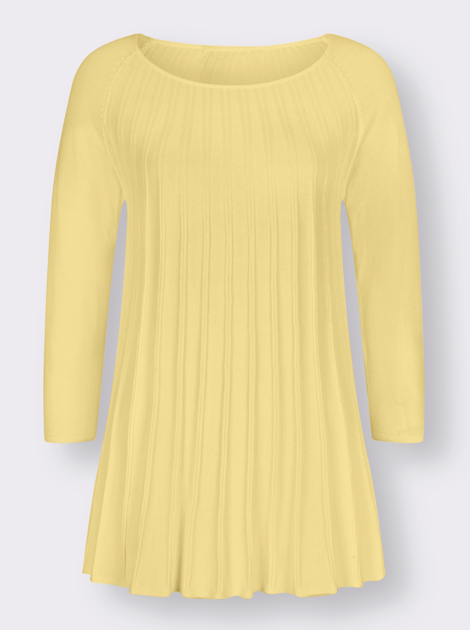 Pull à encolure ronde à la coupe évasée - citron