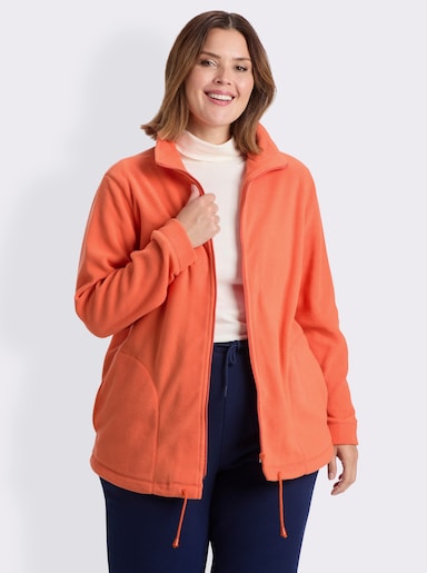 Fleecejacke Kordeldurchzug am Saum - terrakotta