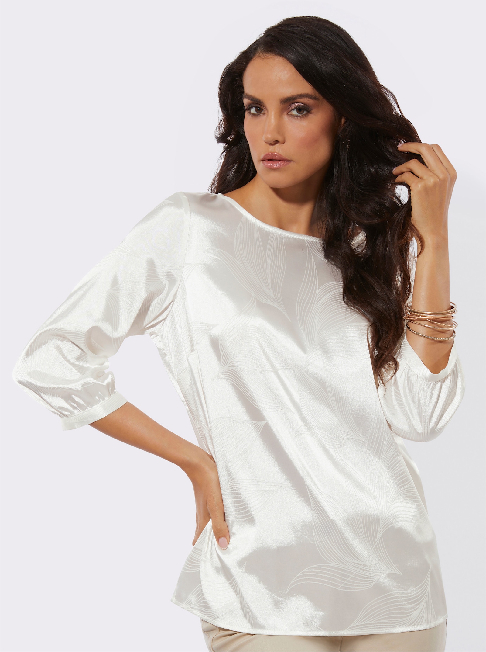 Chemisier à encolure en U - écru