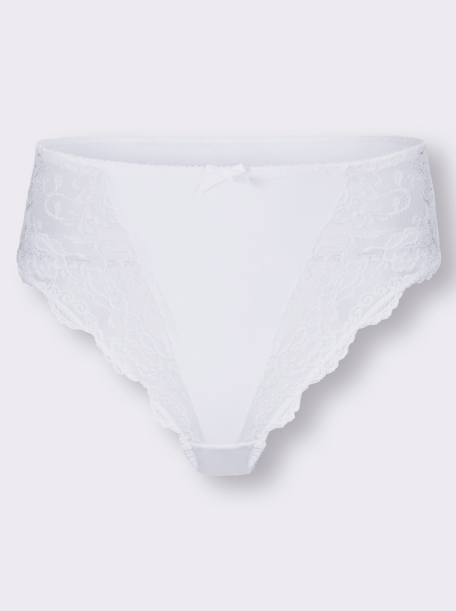 Sassa Slip mit seitlichen Einsätzen - weiss + schwarz