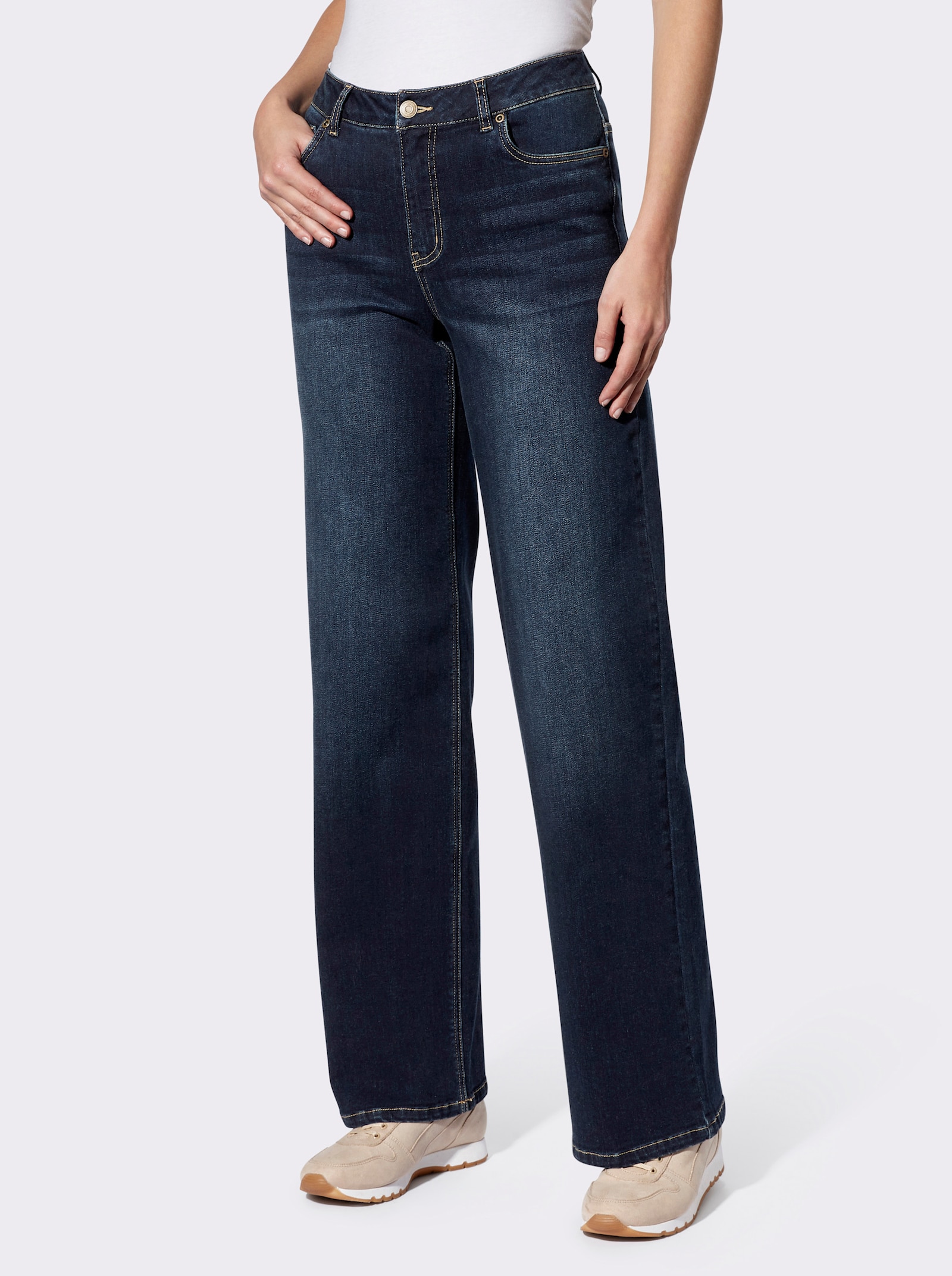 heine Jeans mit weitem Bein - dark blue