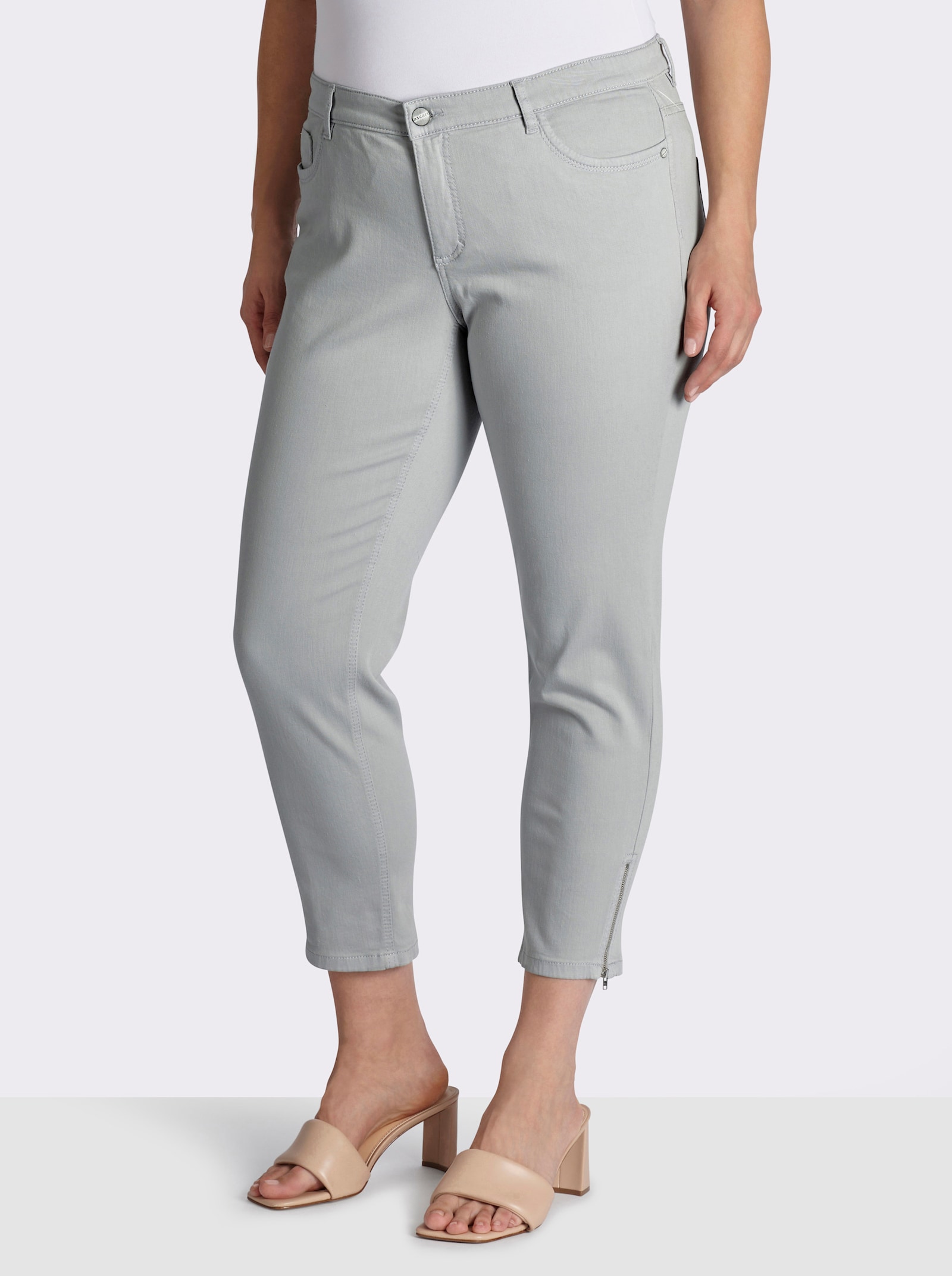 Ascari Stretch-Jeans mit Bauch-weg-Effekt - grau