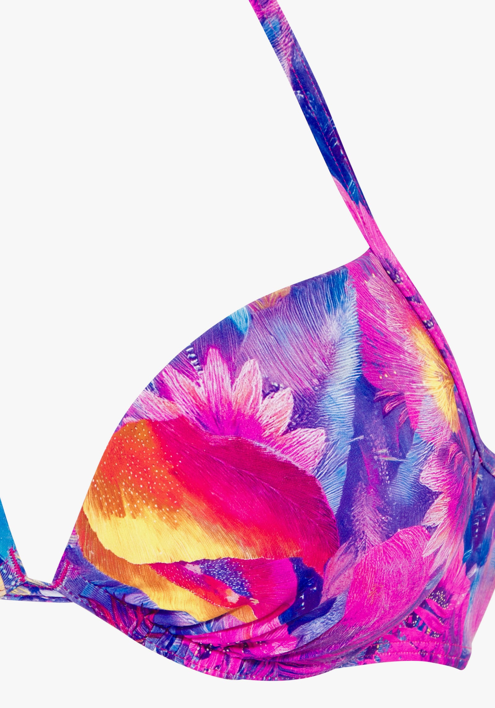 Venice Beach Push-Up-Bikini-Top - lila print