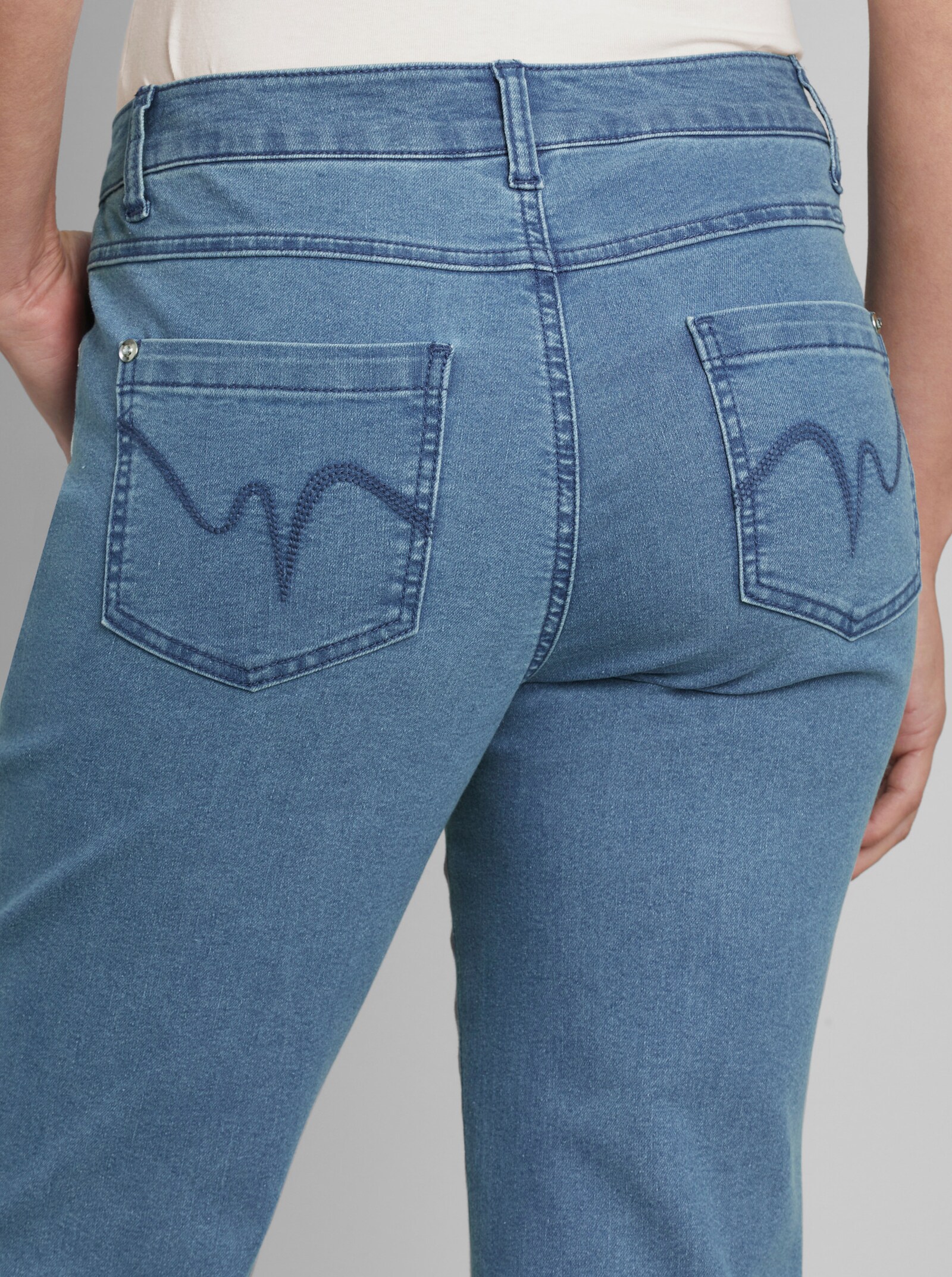 heine Jeans mit Galonstreifen - blue-bleached