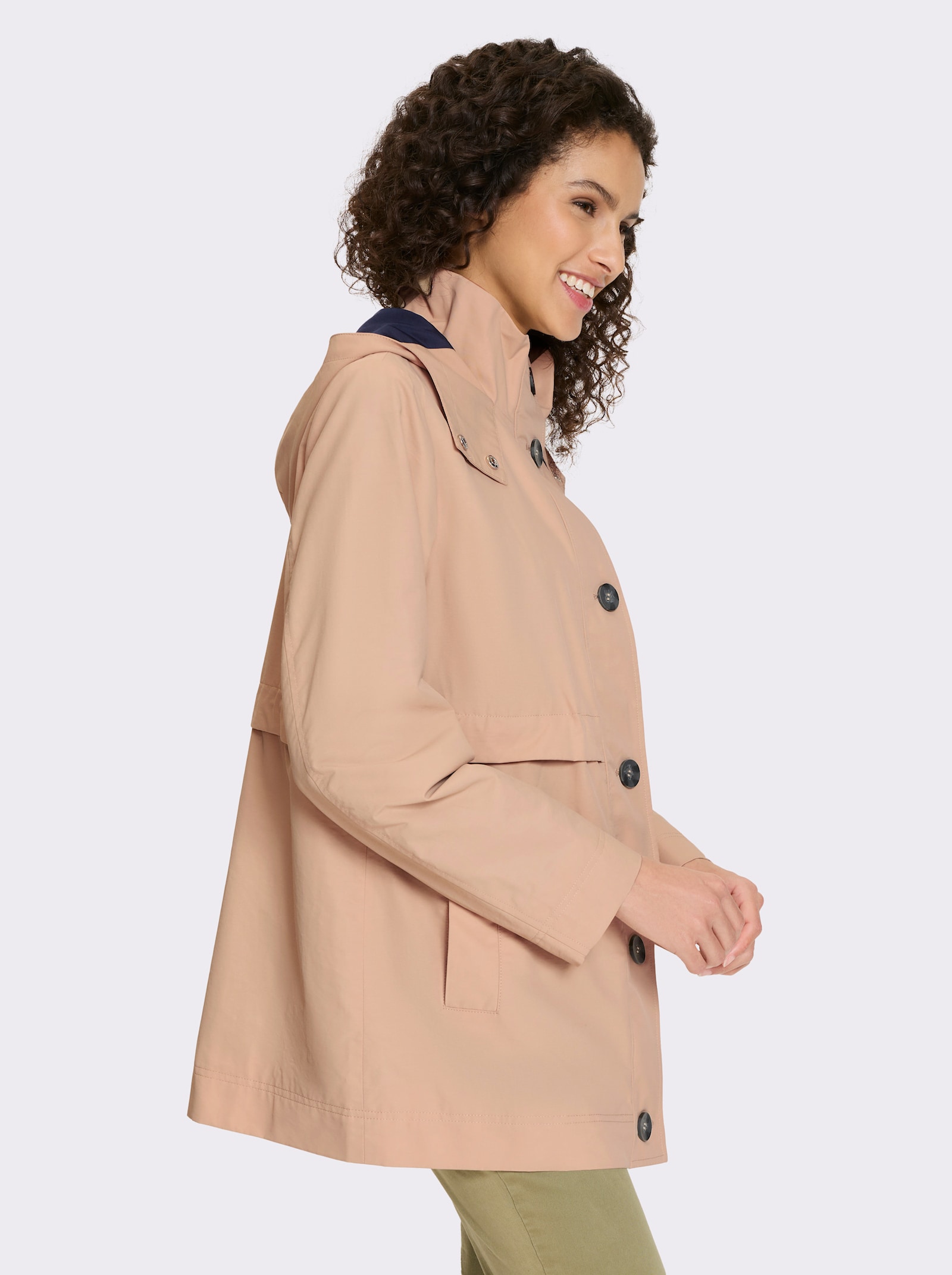 Jacke in Trenchcoat-Optik - beige