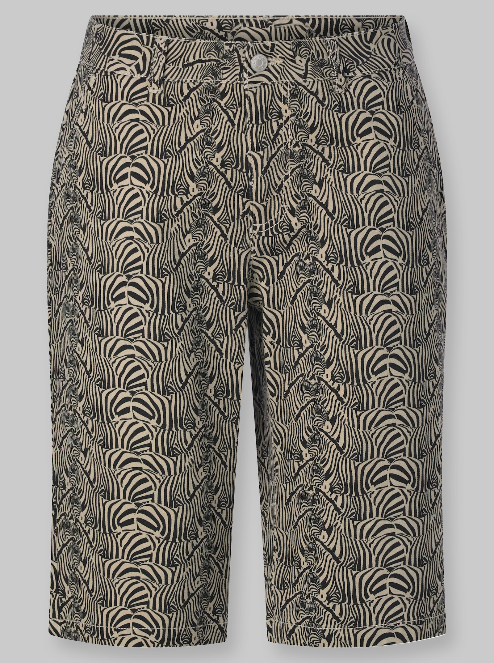 heine Shorts mit Zebra-Print - sand-schwarz-bedruckt